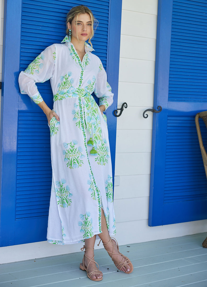 【新作】någonstans tuck drape shirt dress 100_TULIP_BLUE_52_SHIRTDRESS-