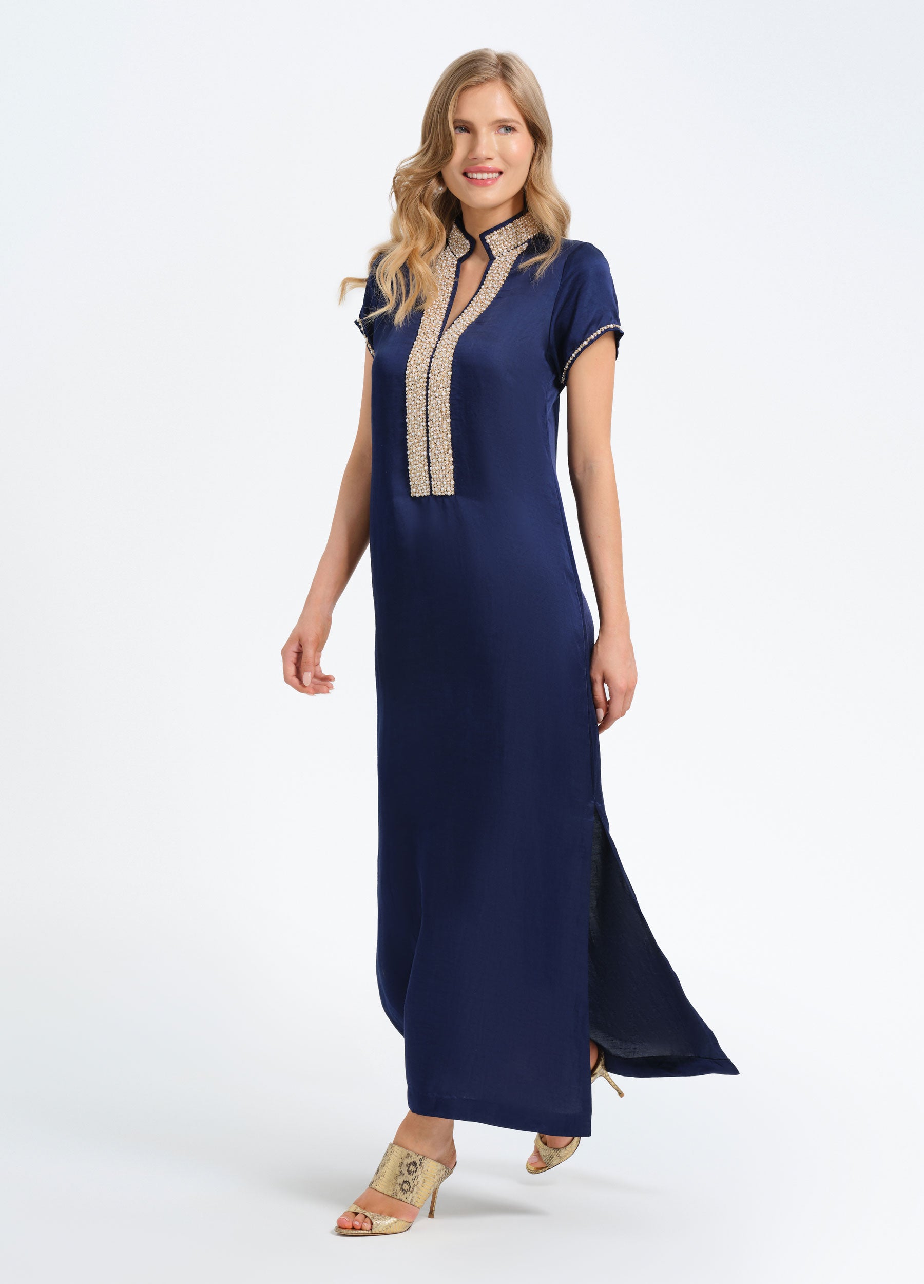 Pearl Cap Sleeve Caftan