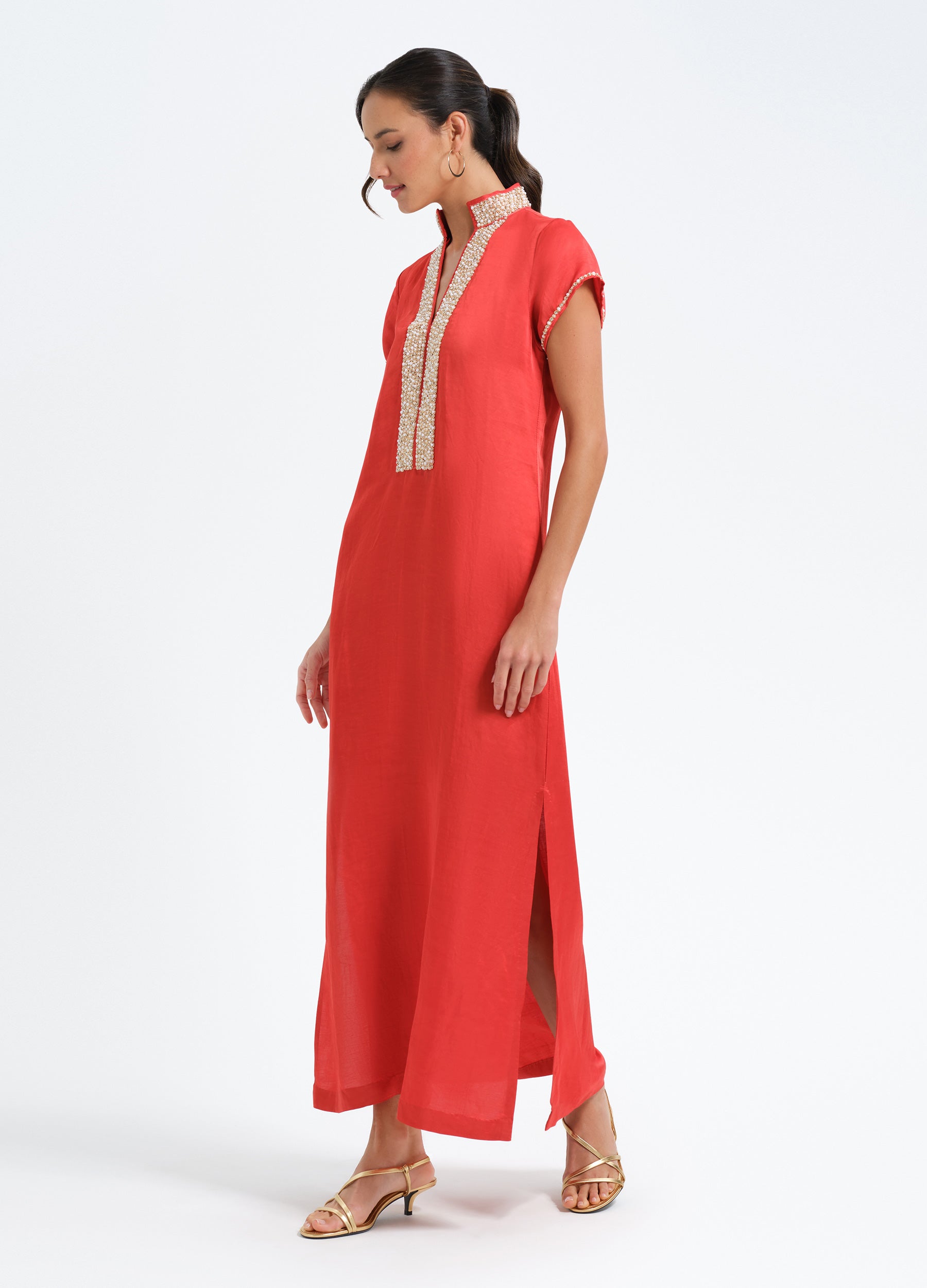 Pearl Cap Sleeve Caftan