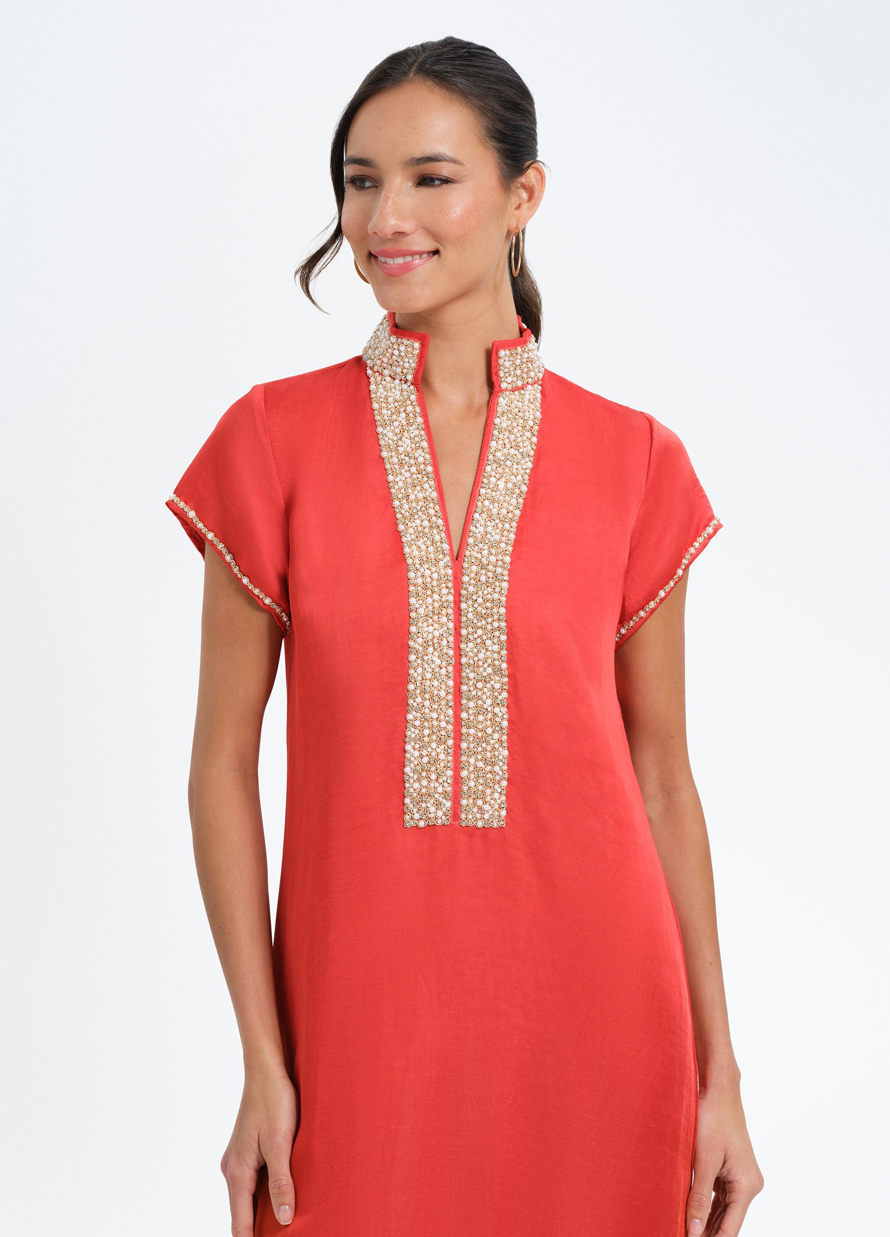 Pearl Cap Sleeve Caftan
