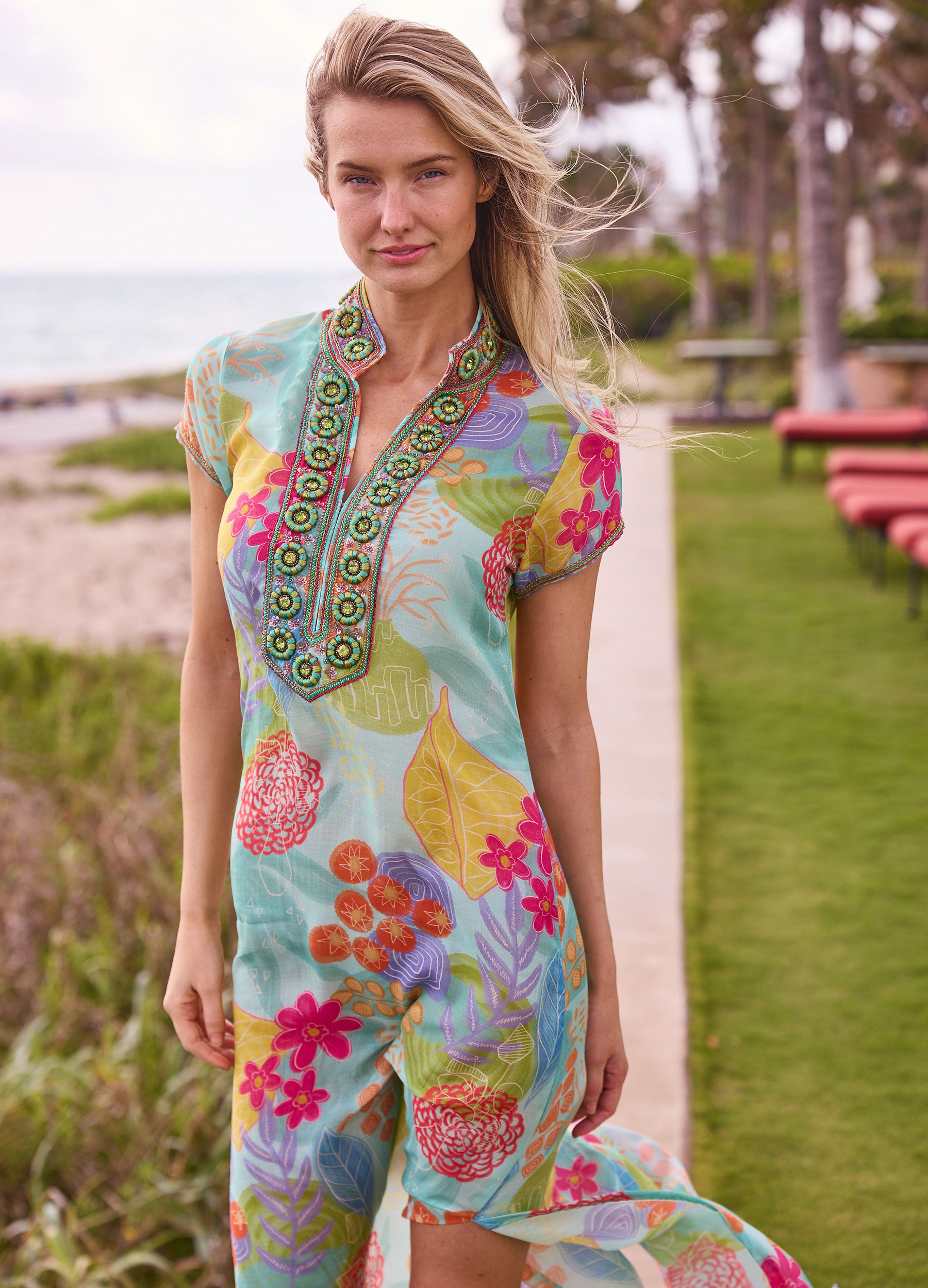 Lana Cap Sleeve Caftan