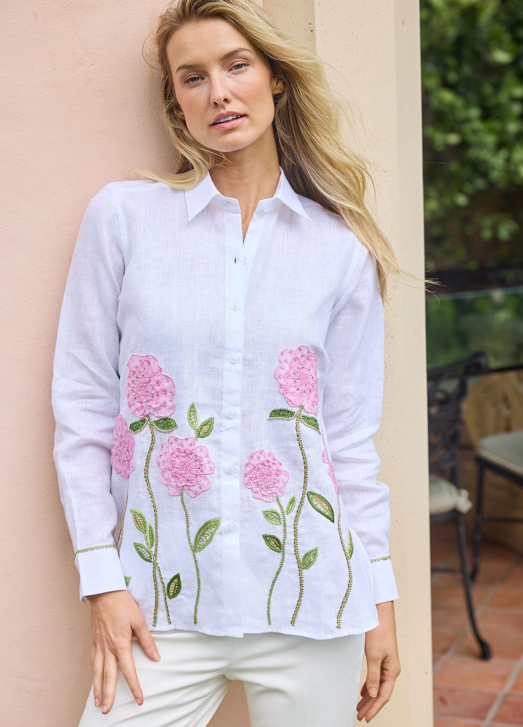 Sheer Flower Shirt