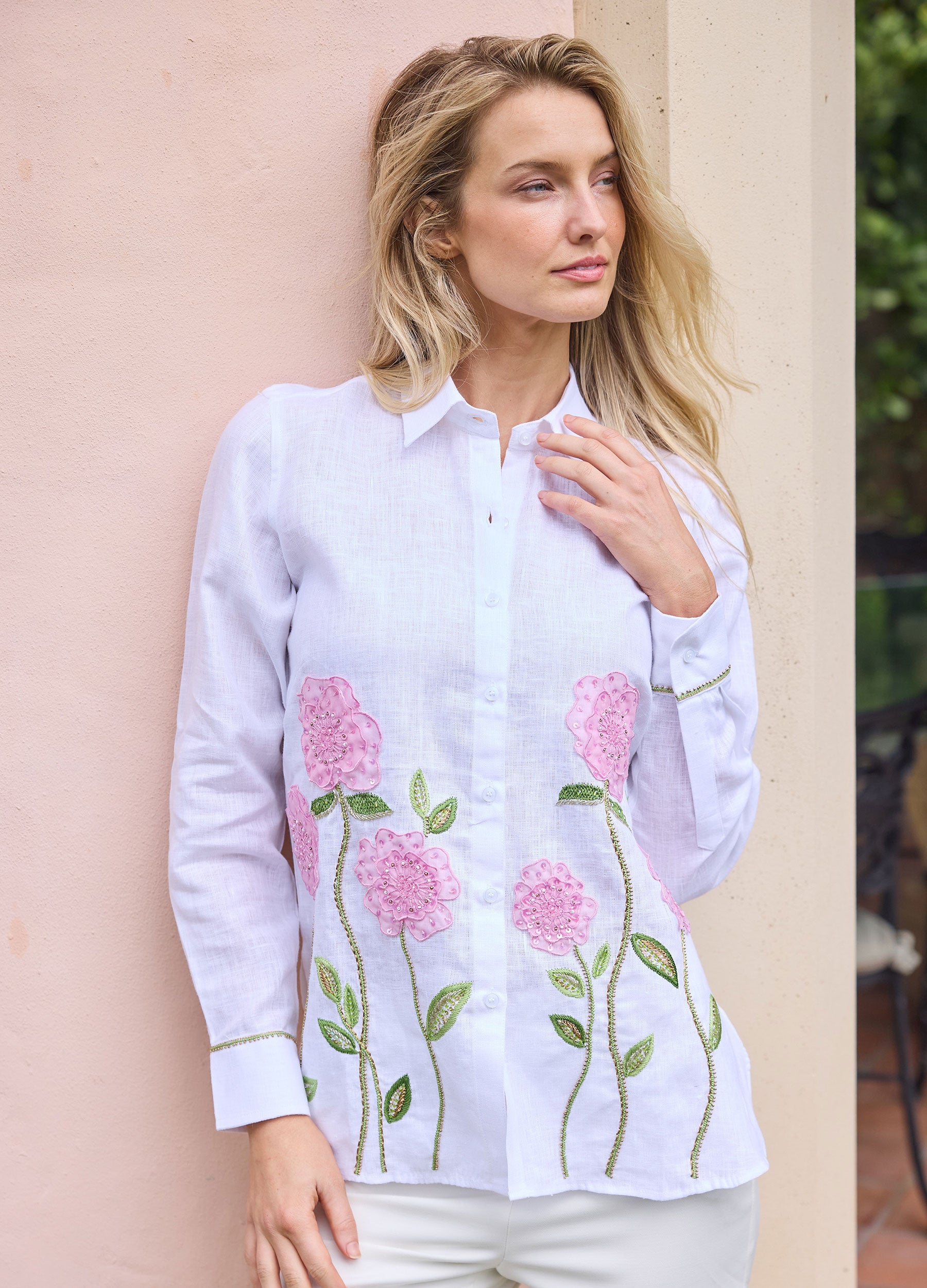 Sheer Flower Shirt