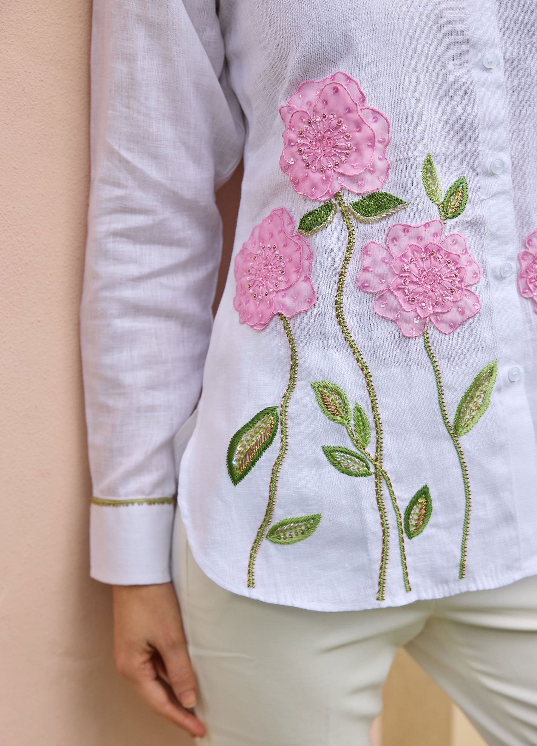 Sheer Flower Shirt