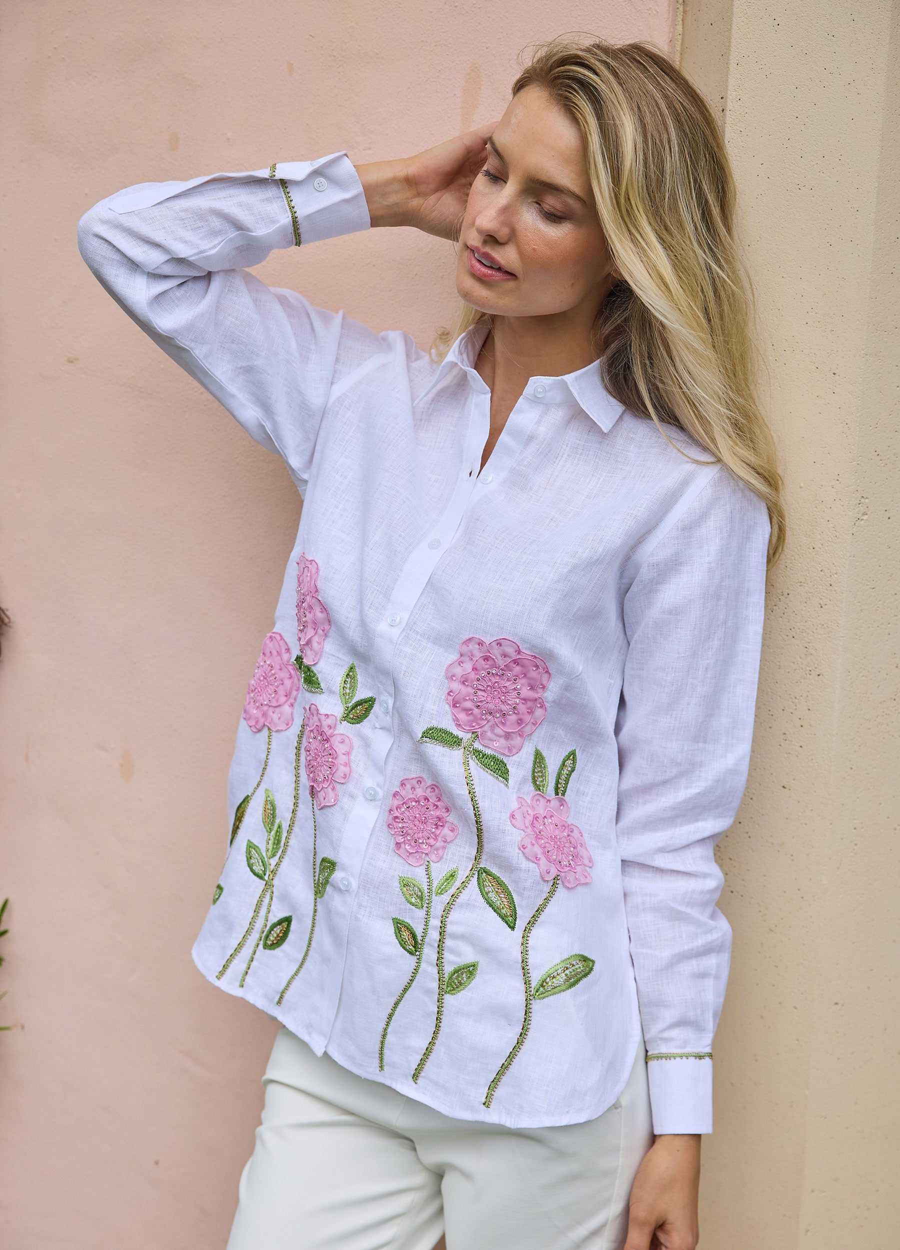Sheer Flower Shirt