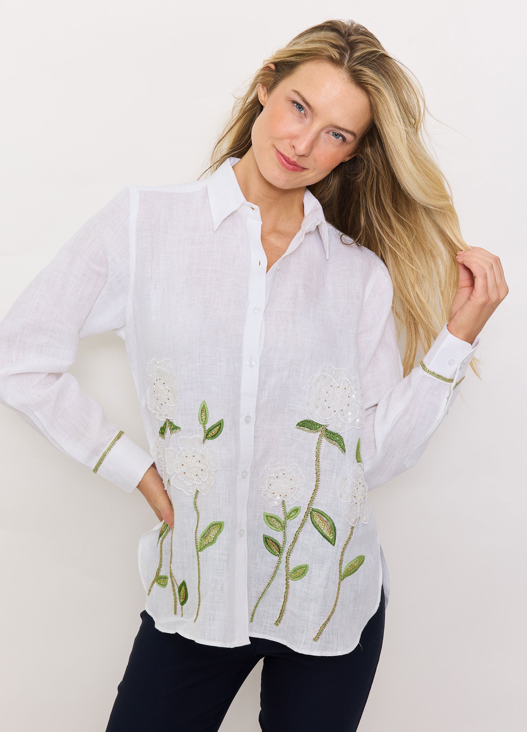 Sheer Flower Shirt