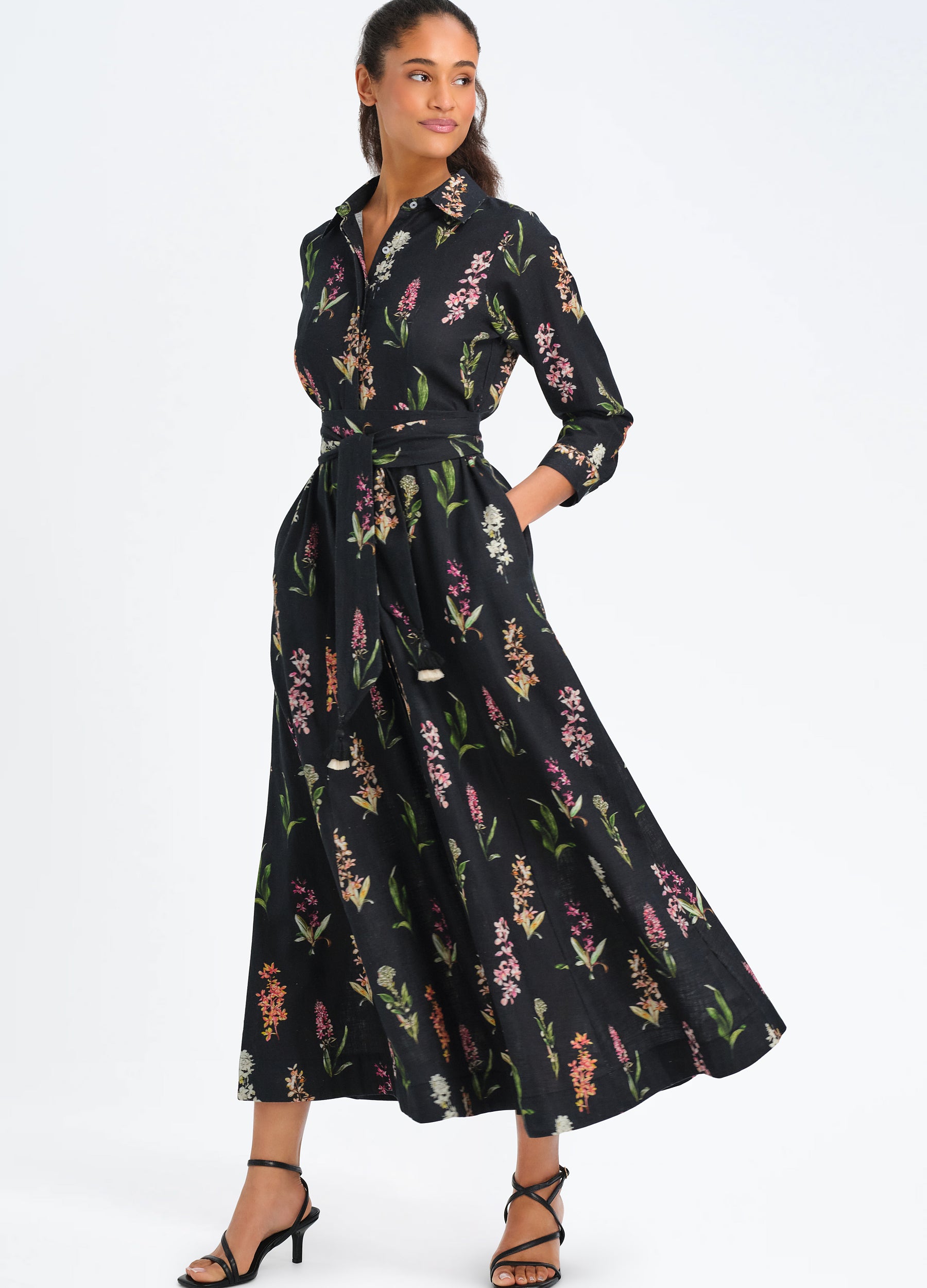 Kit Shirtdress in Sylvia Black