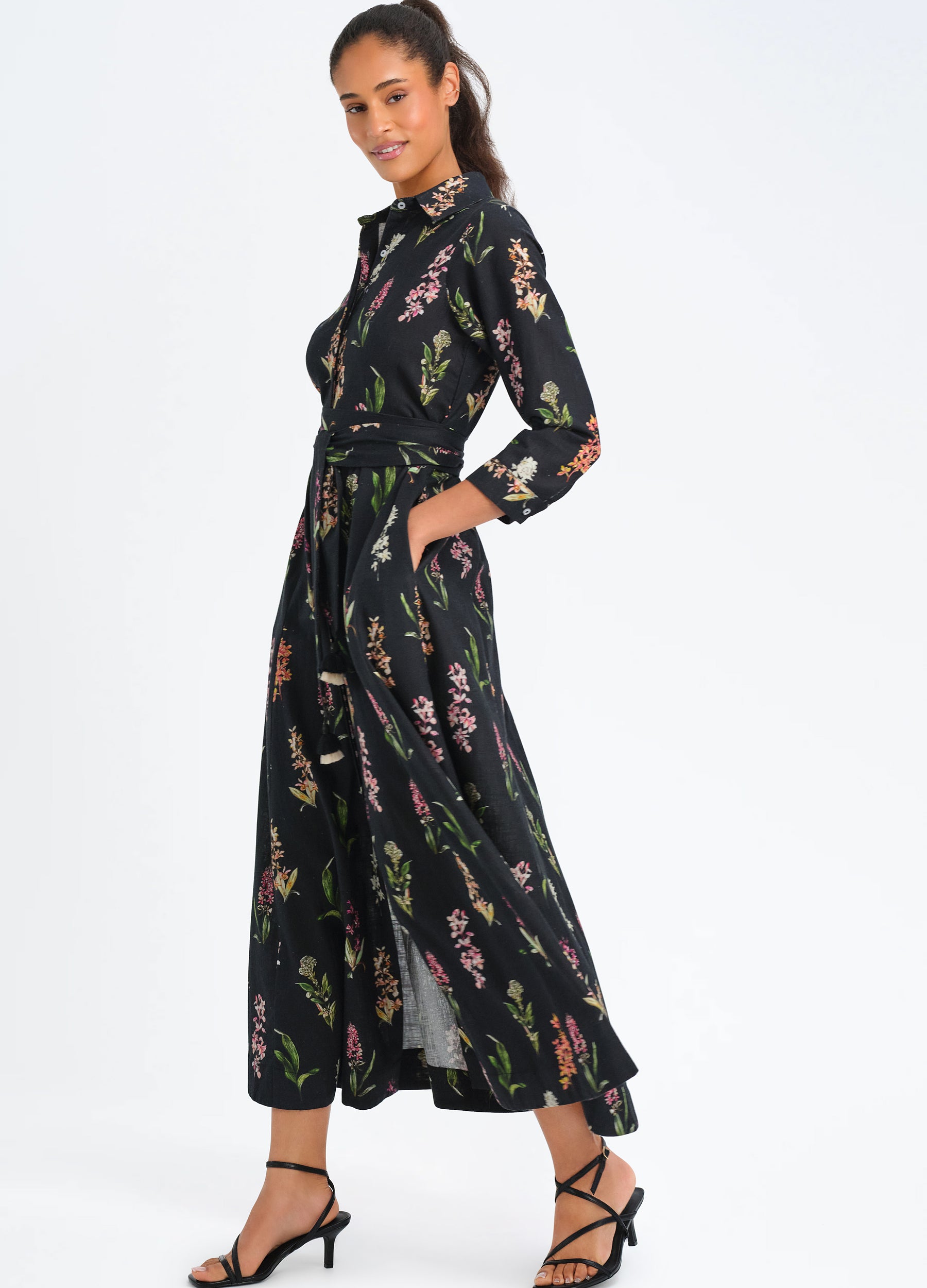 Kit Shirtdress in Sylvia Black