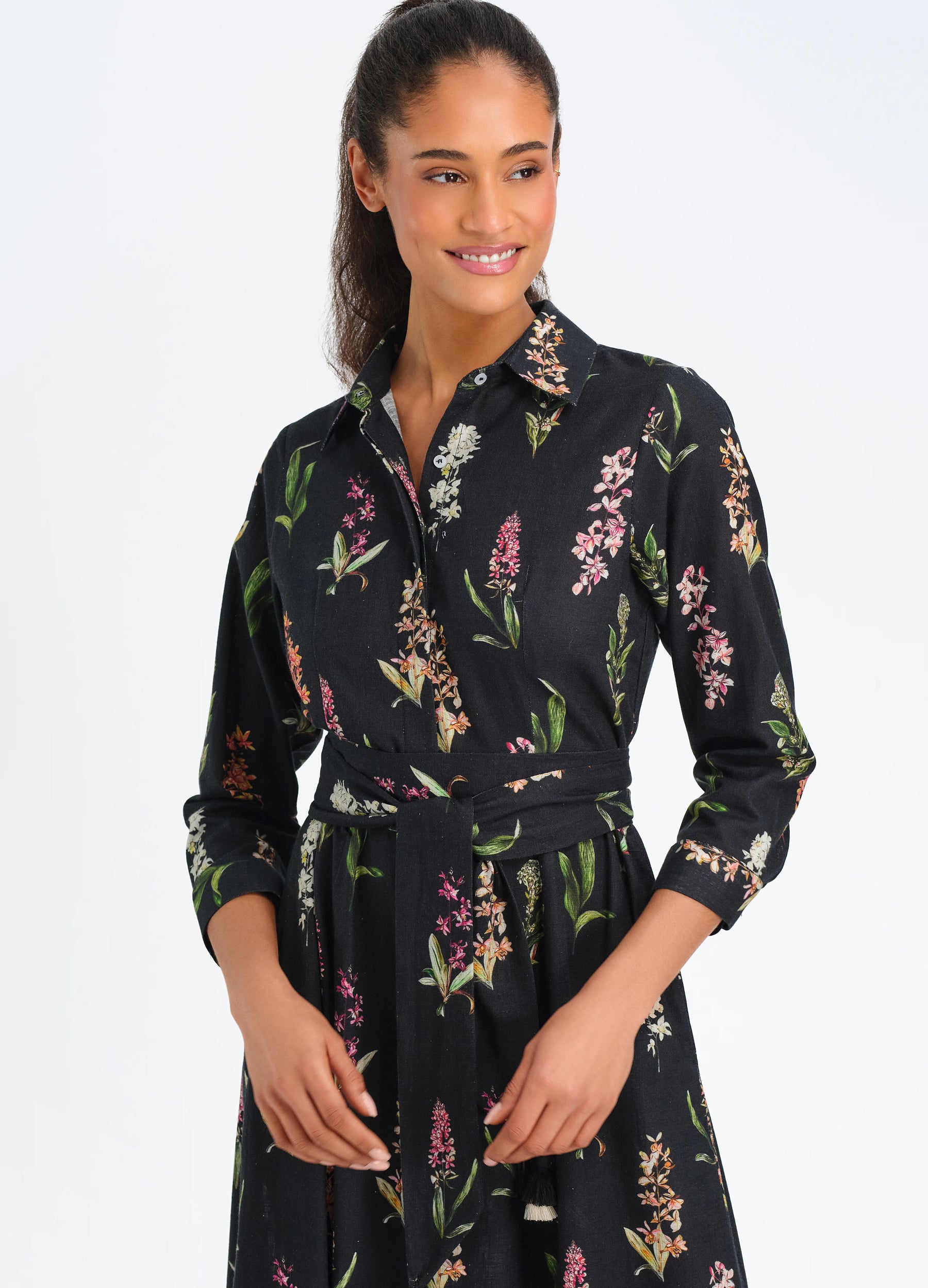 Kit Shirtdress in Sylvia Black