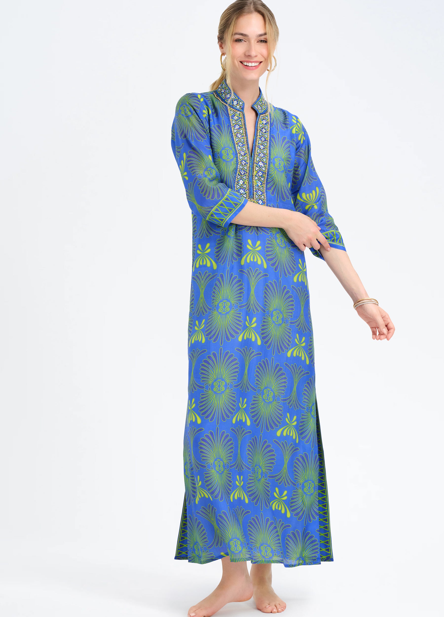 Elise Caftan in Santorini Royal