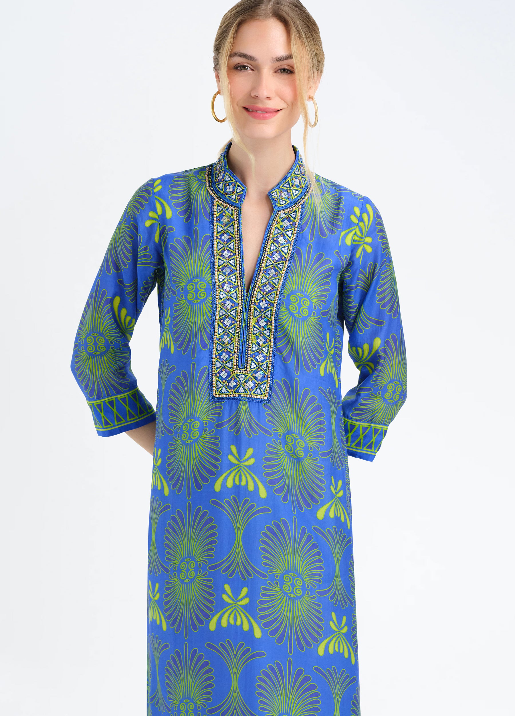 Elise Caftan in Santorini Royal