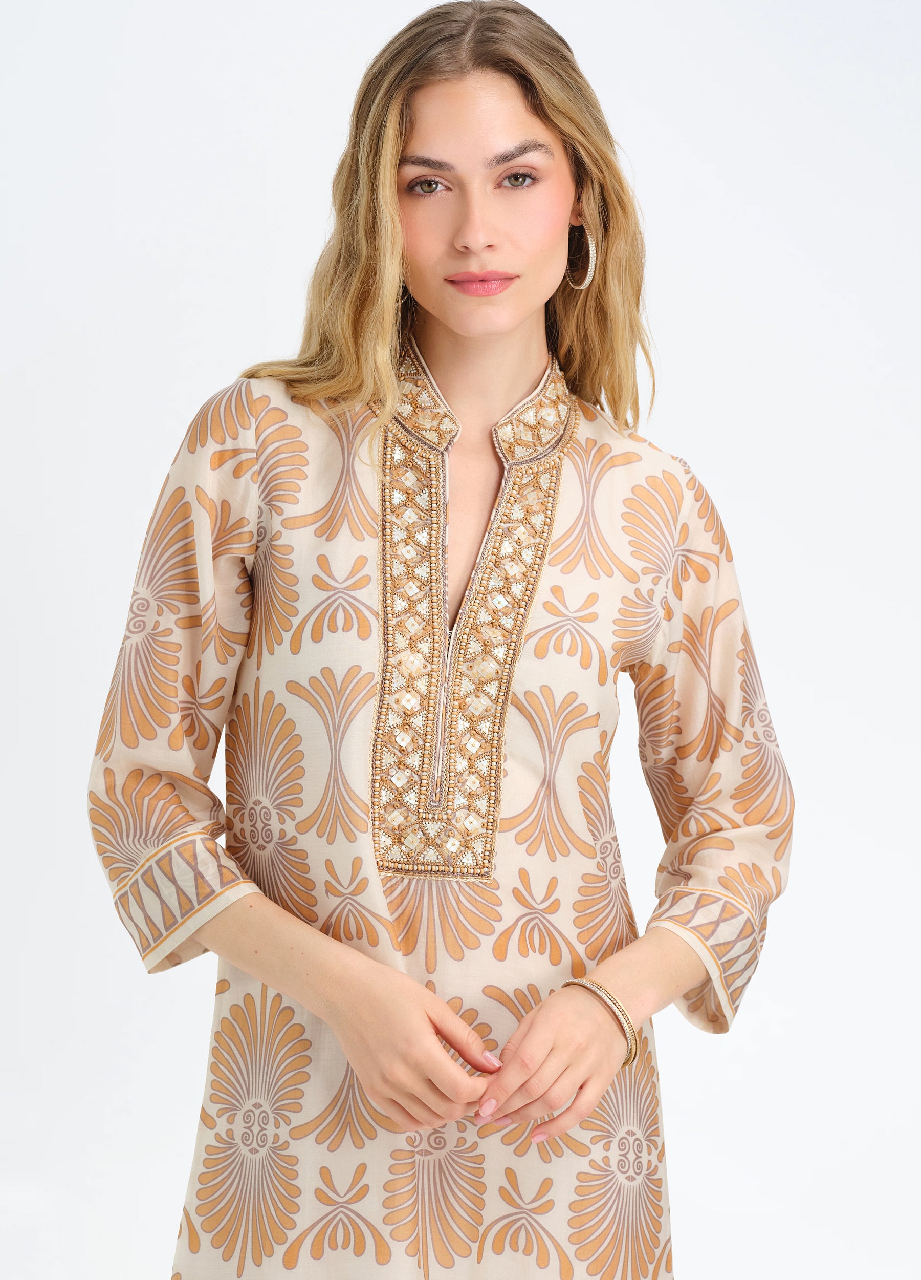 Bennett Tunic Dress in Santorini Sand