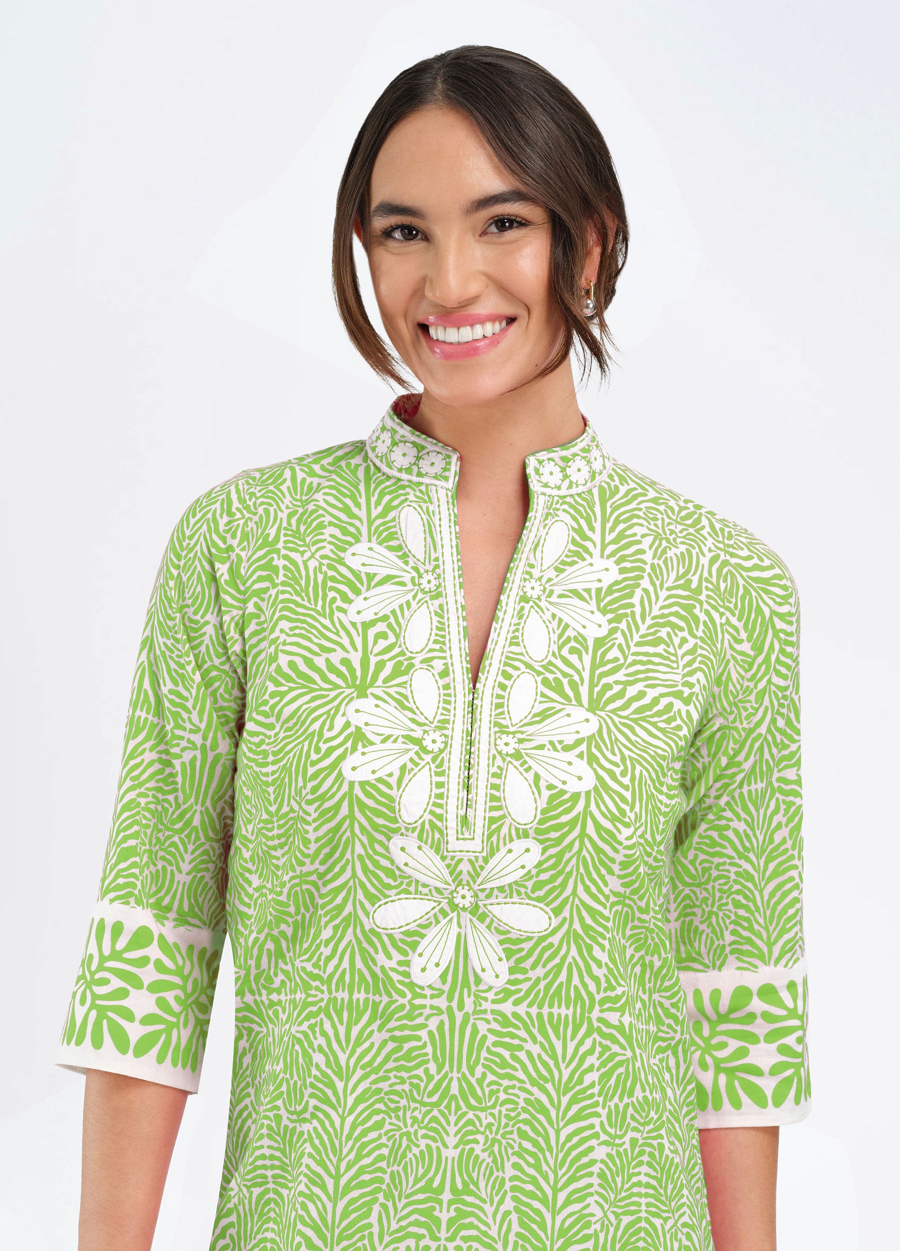 Bennett Tunic Dress Coral Green / Xs Bennett Tunic Dress Coral Green / Xs
