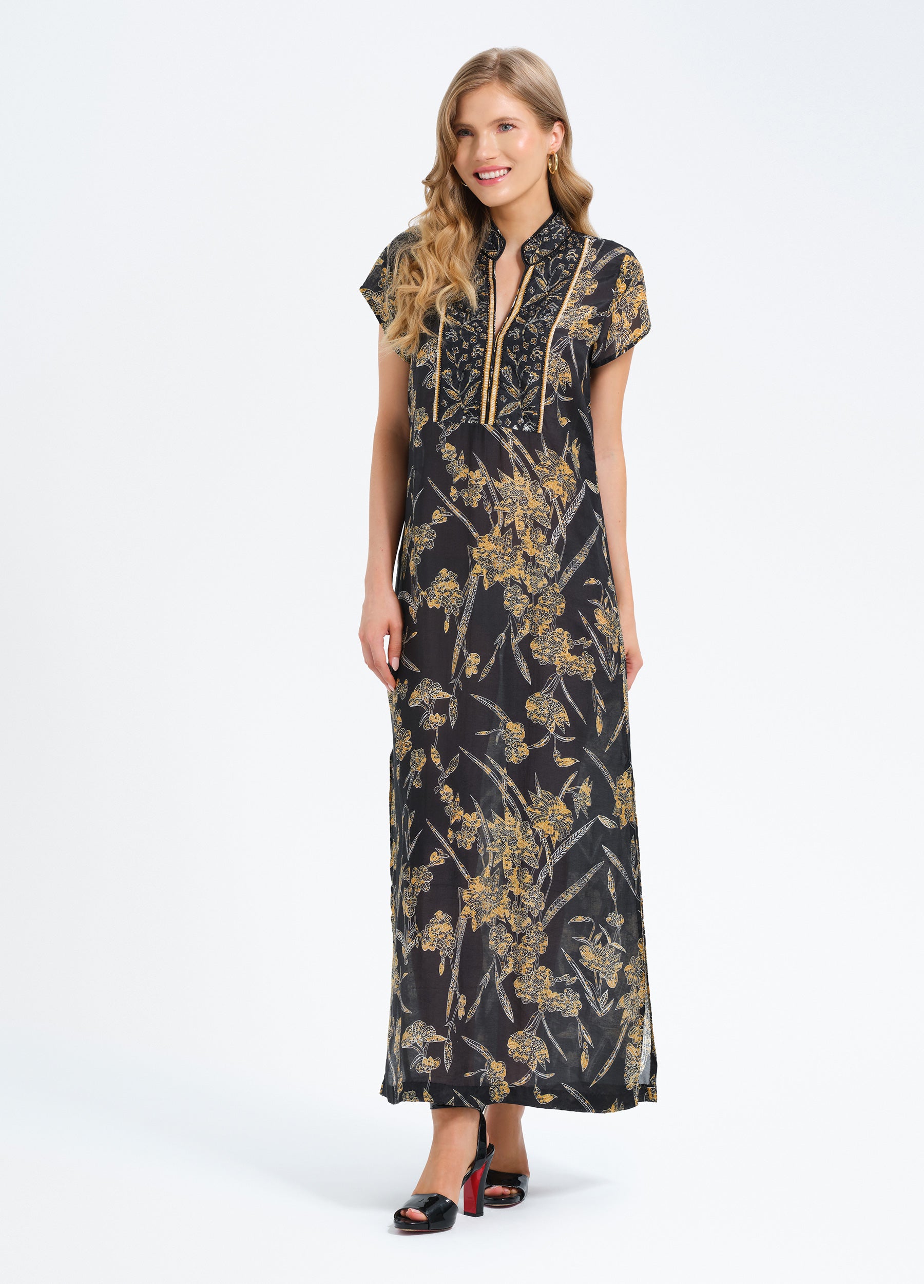 Lana Cap Sleeve Caftan