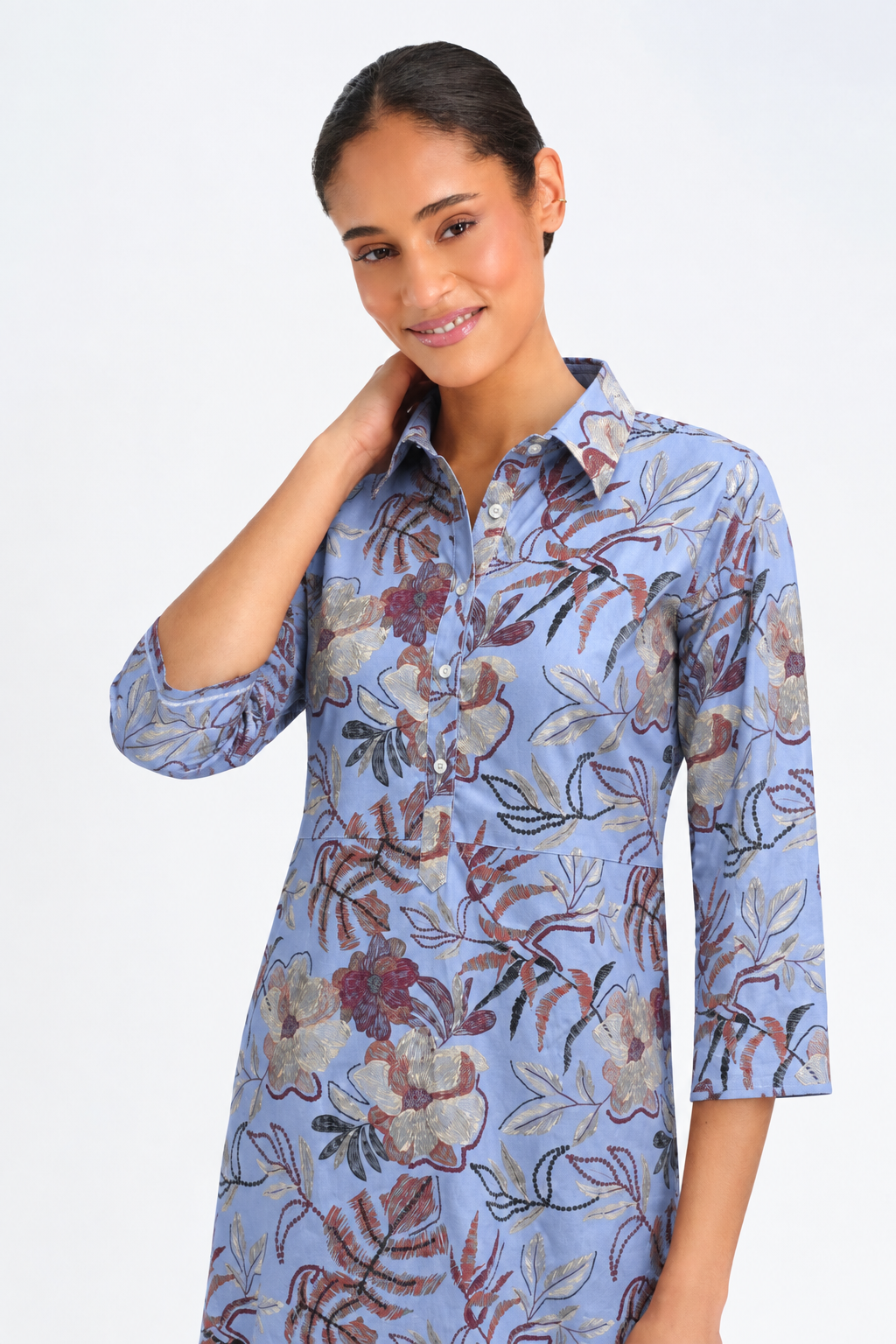 Charlie Dress in Greta Blue