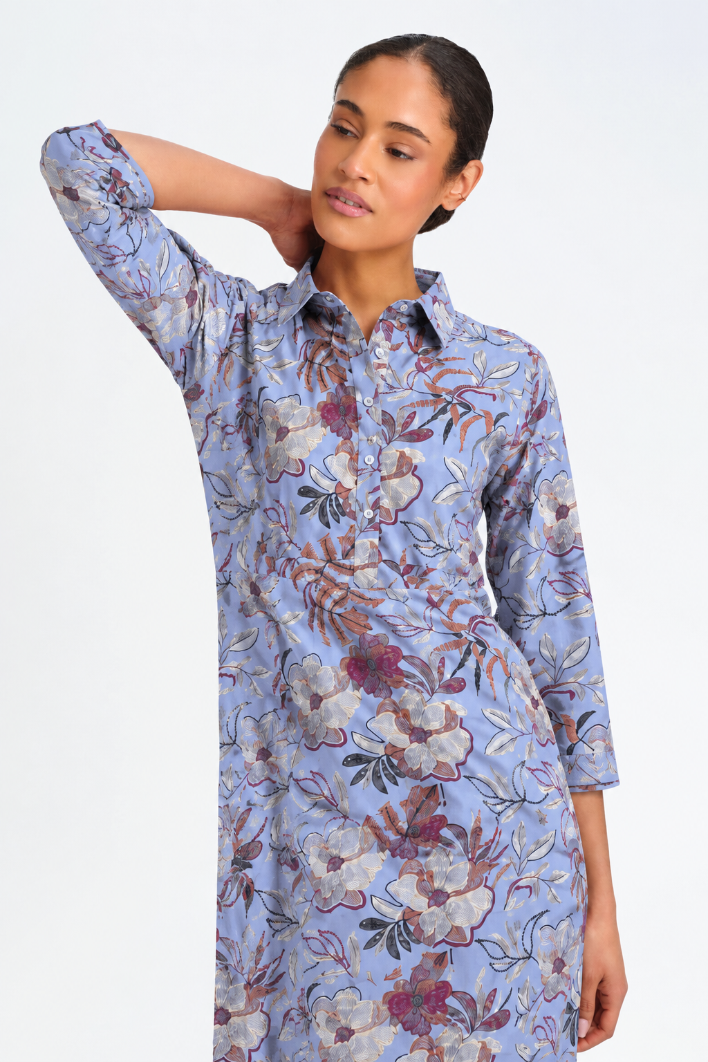 Charlie Dress in Greta Blue