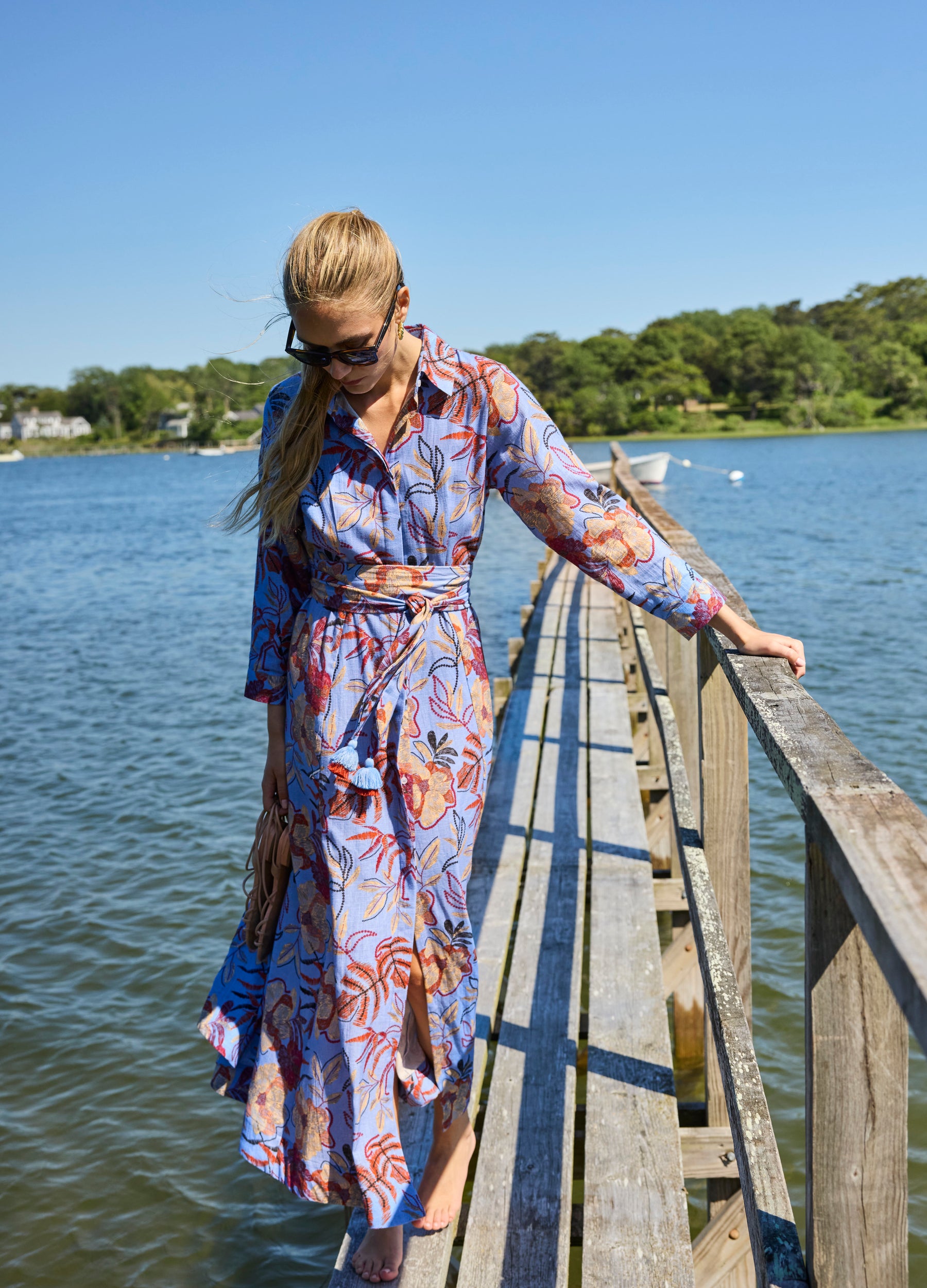 Kit Shirtdress in Greta Blue