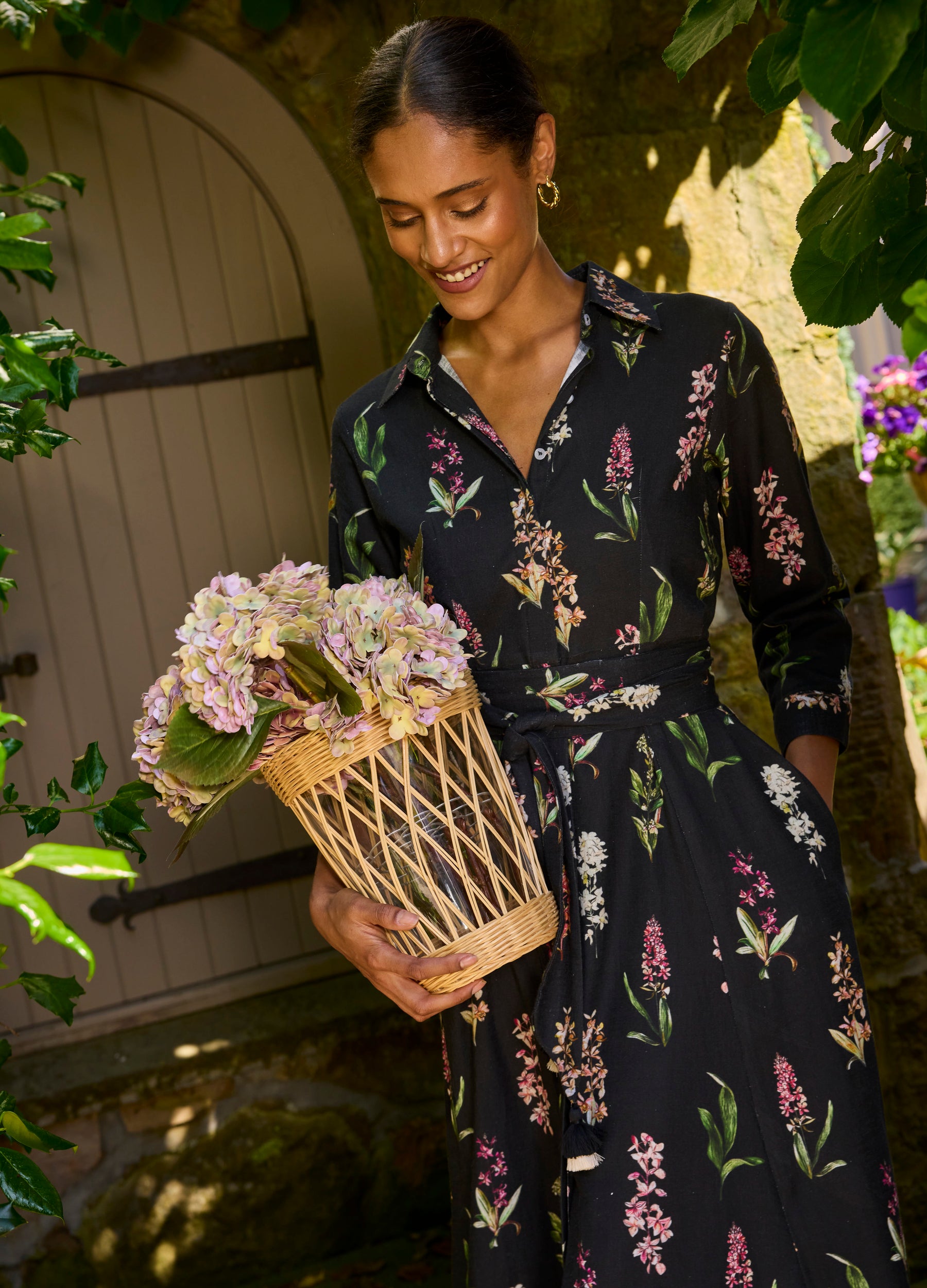Kit Shirtdress in Sylvia Black