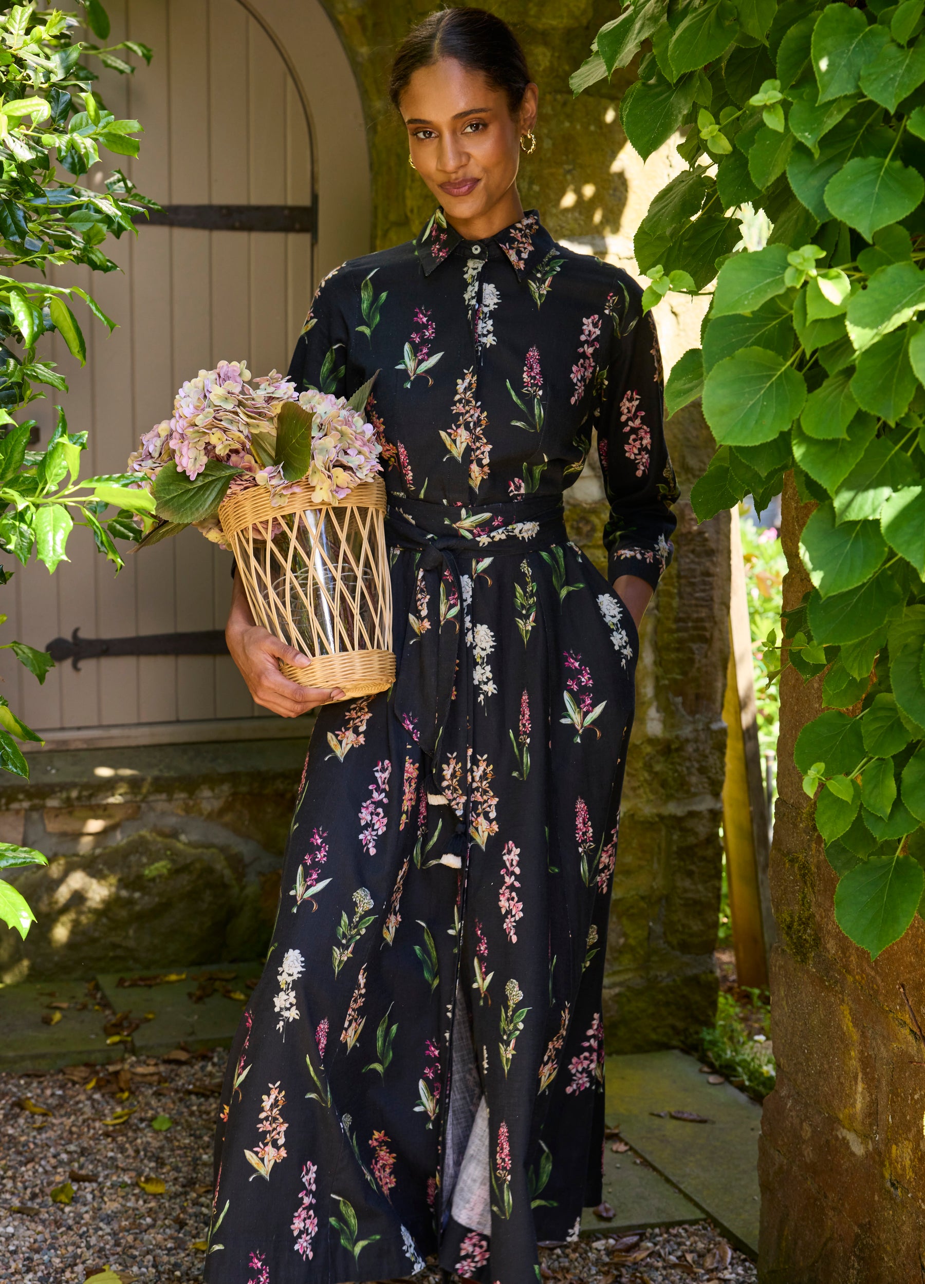 Kit Shirtdress in Sylvia Black