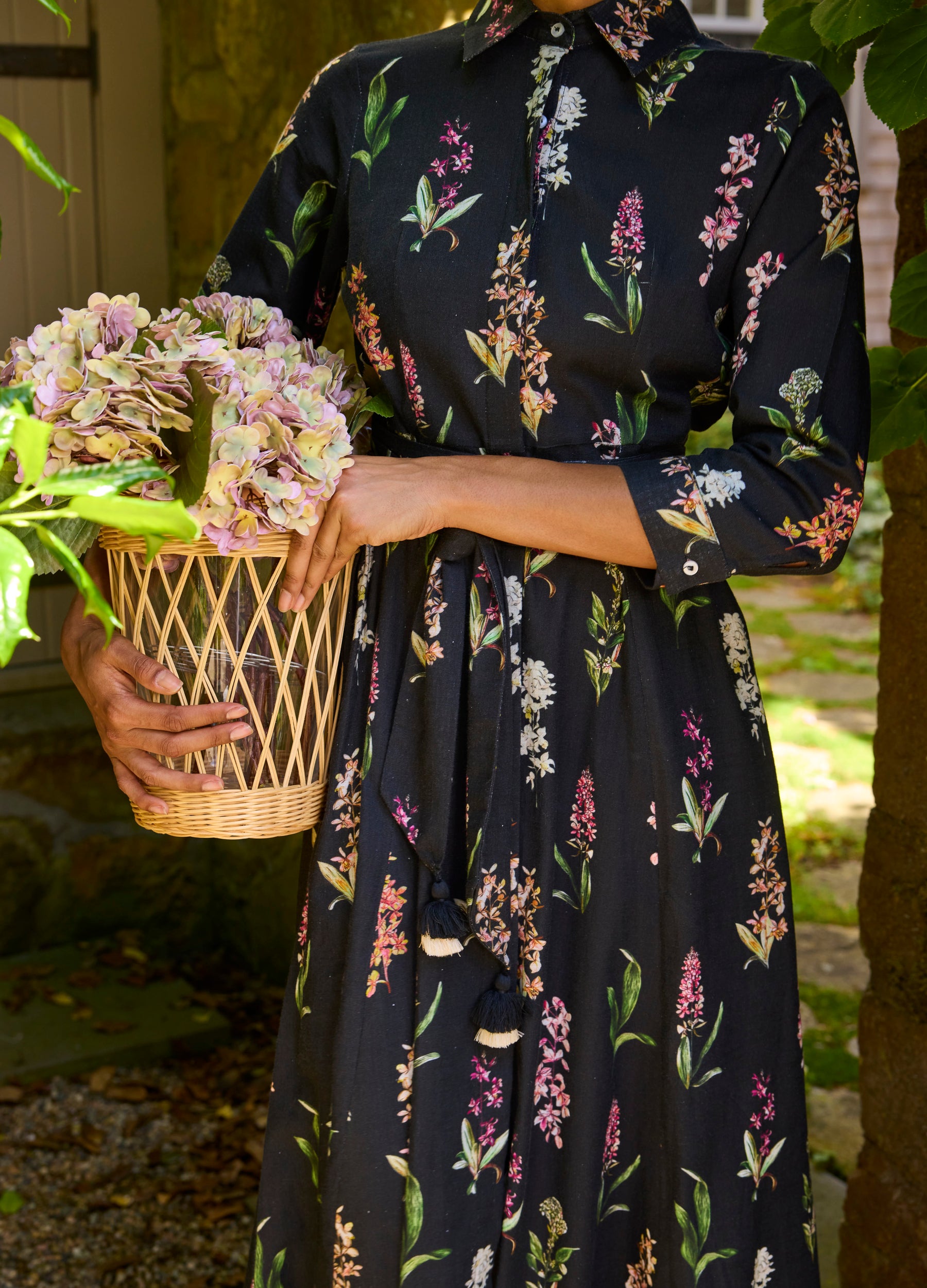 Kit Shirtdress in Sylvia Black