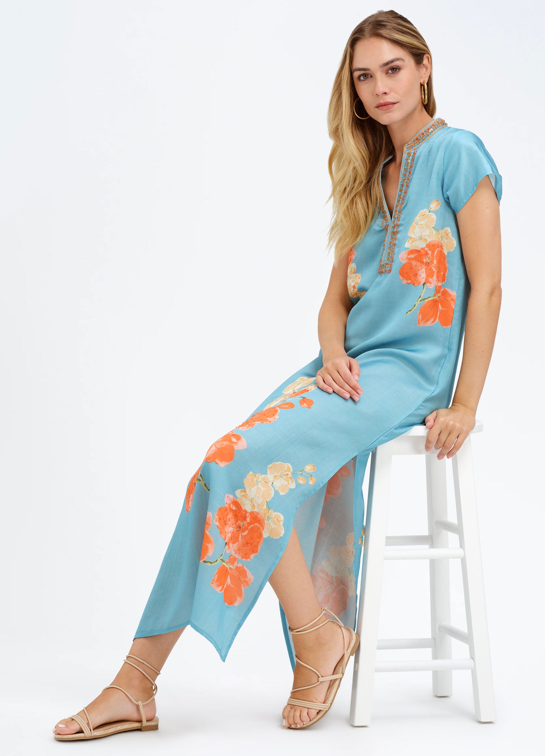 Lana Cap Sleeve Caftan
