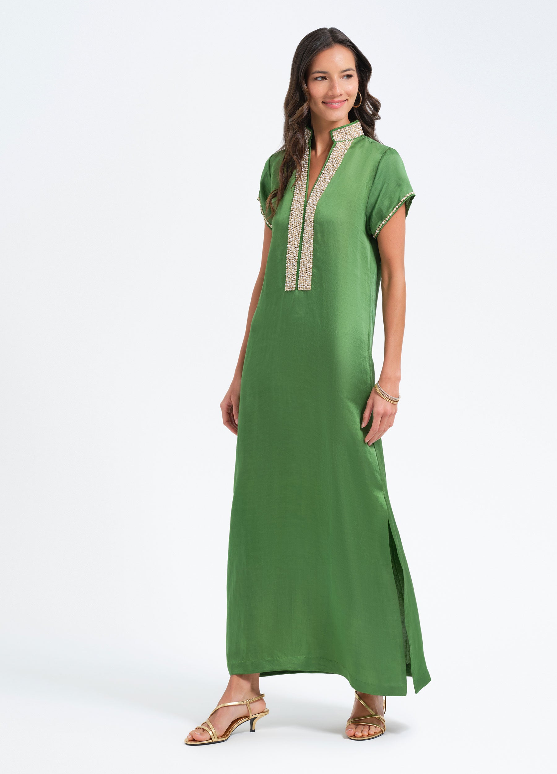 Pearl Cap Sleeve Caftan