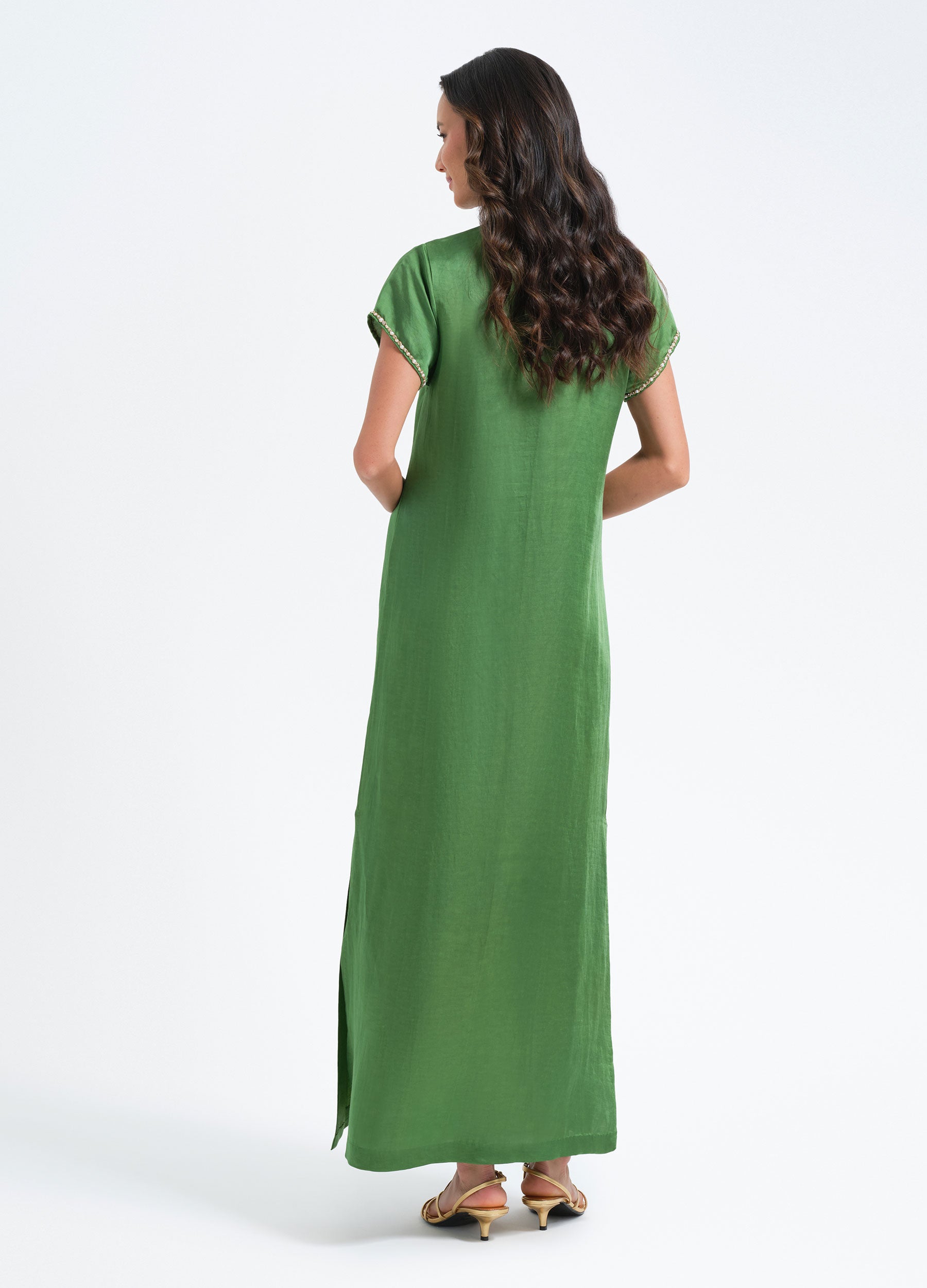 Pearl Cap Sleeve Caftan