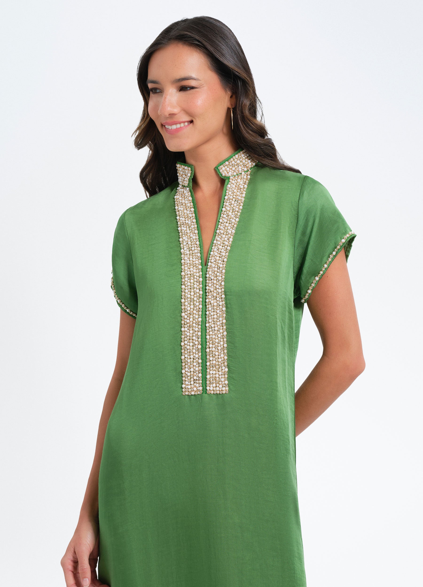 Pearl Cap Sleeve Caftan