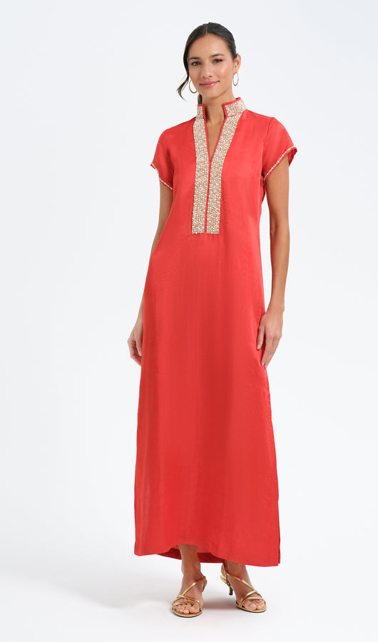 Pearl Cap Sleeve Caftan