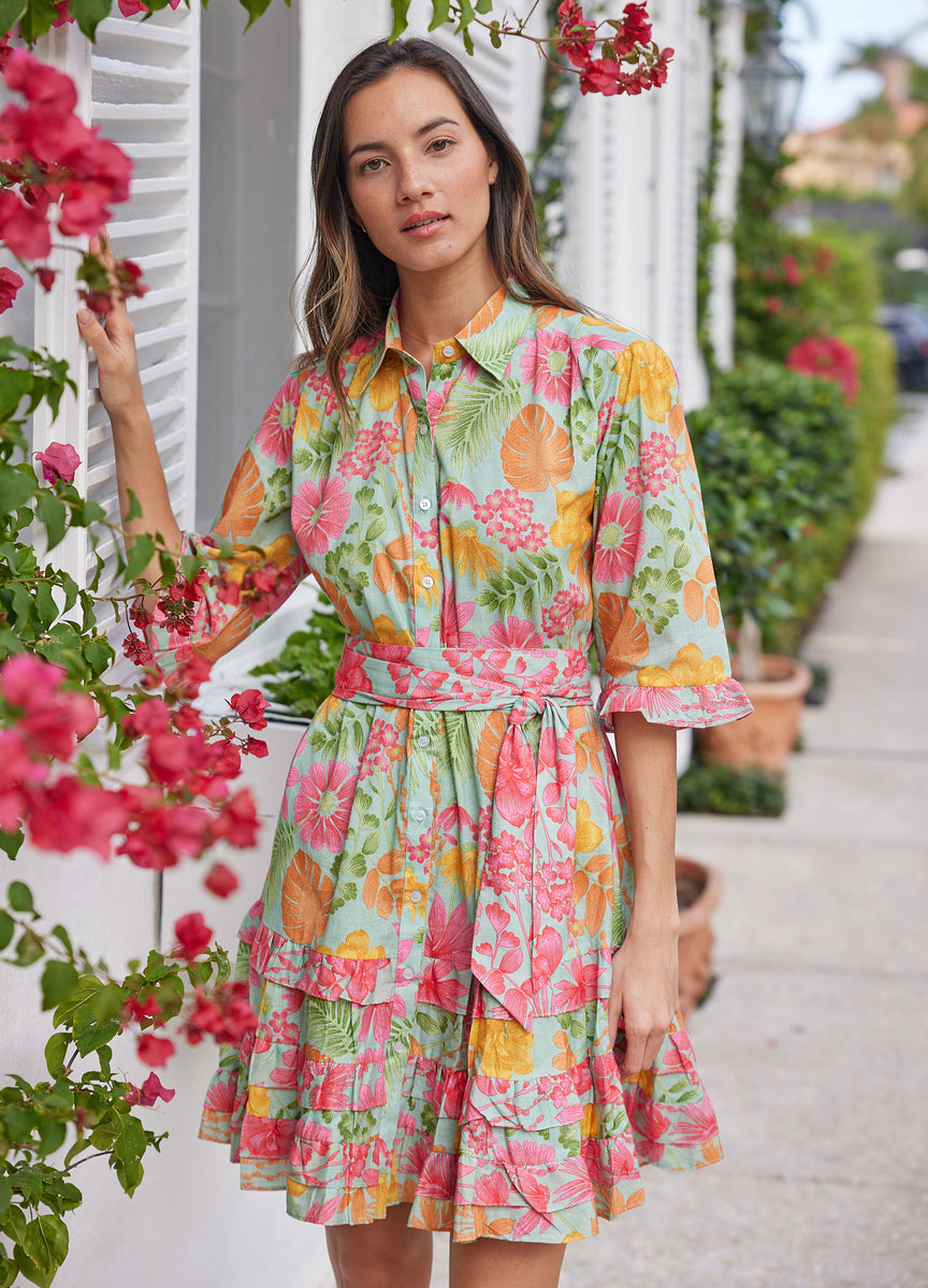 Lauren Ruffle Shirtdress – bella tu