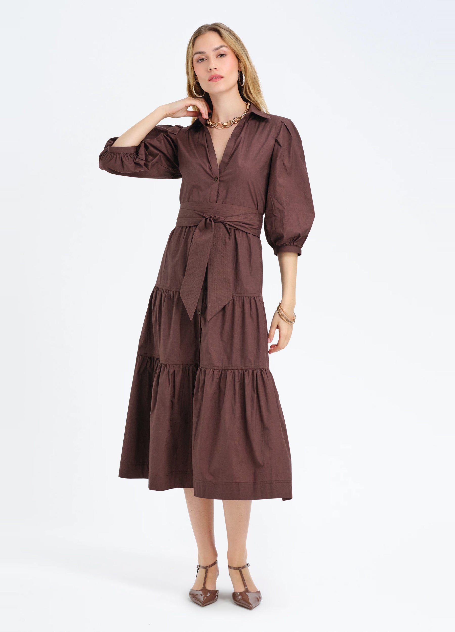 Brinley Shirtdress in Cocoa