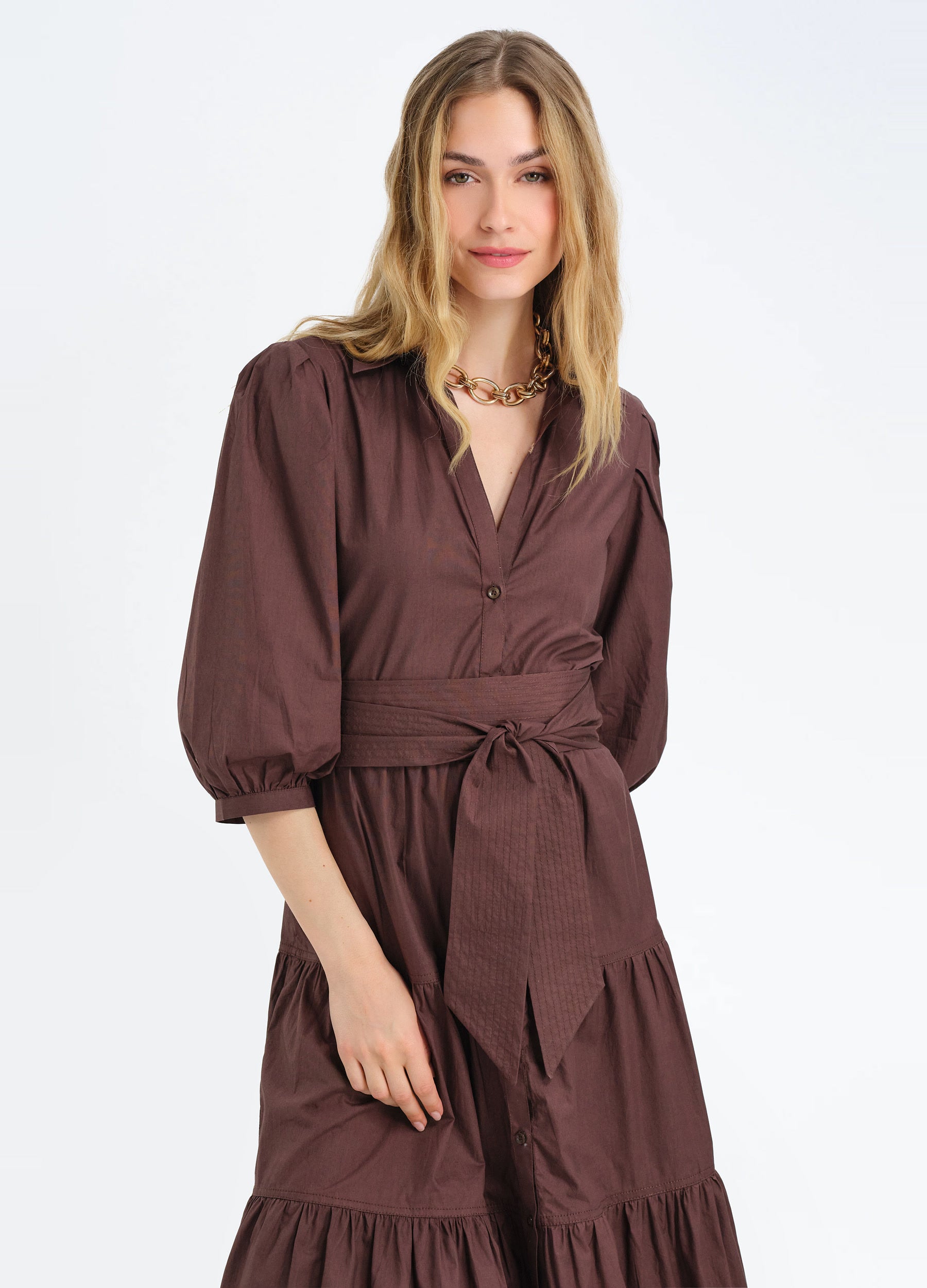 Brinley Shirtdress in Cocoa