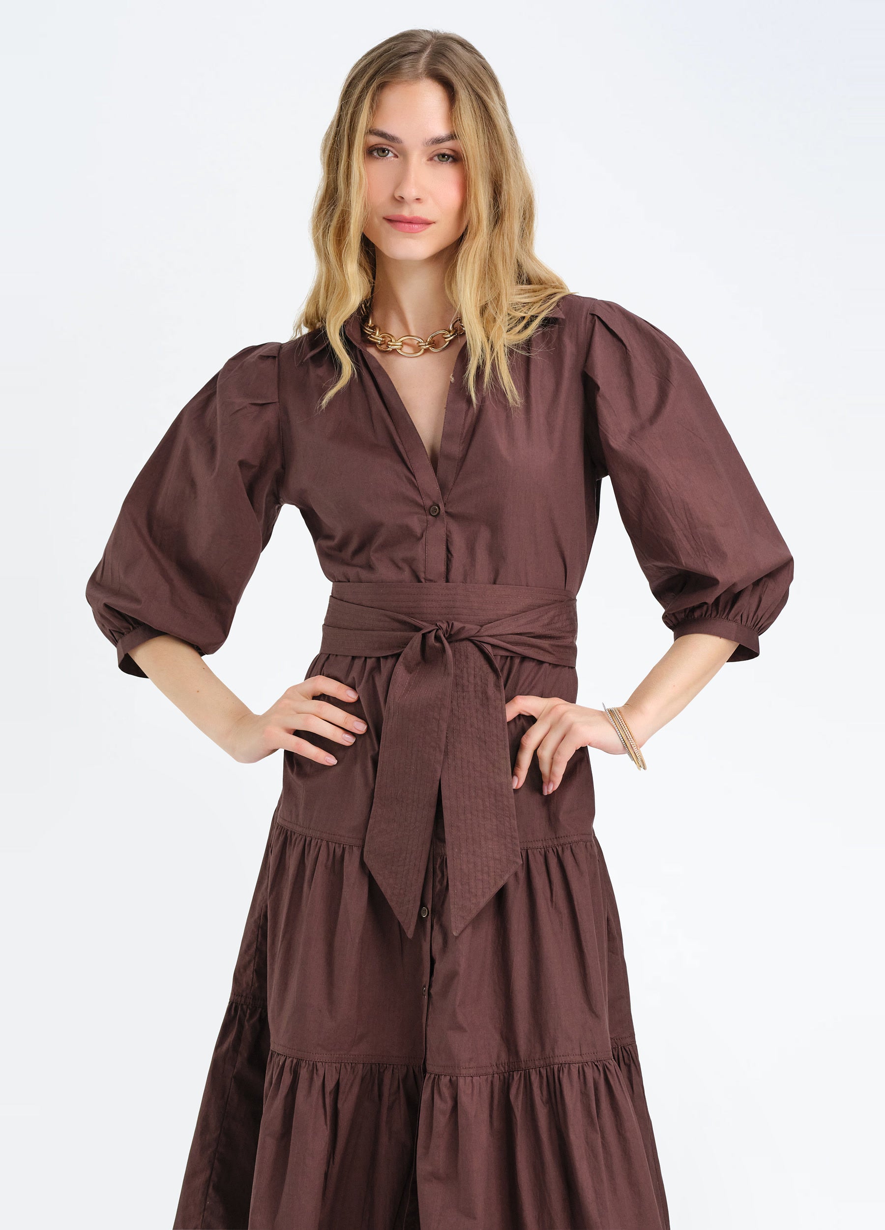 Brinley Shirtdress in Cocoa