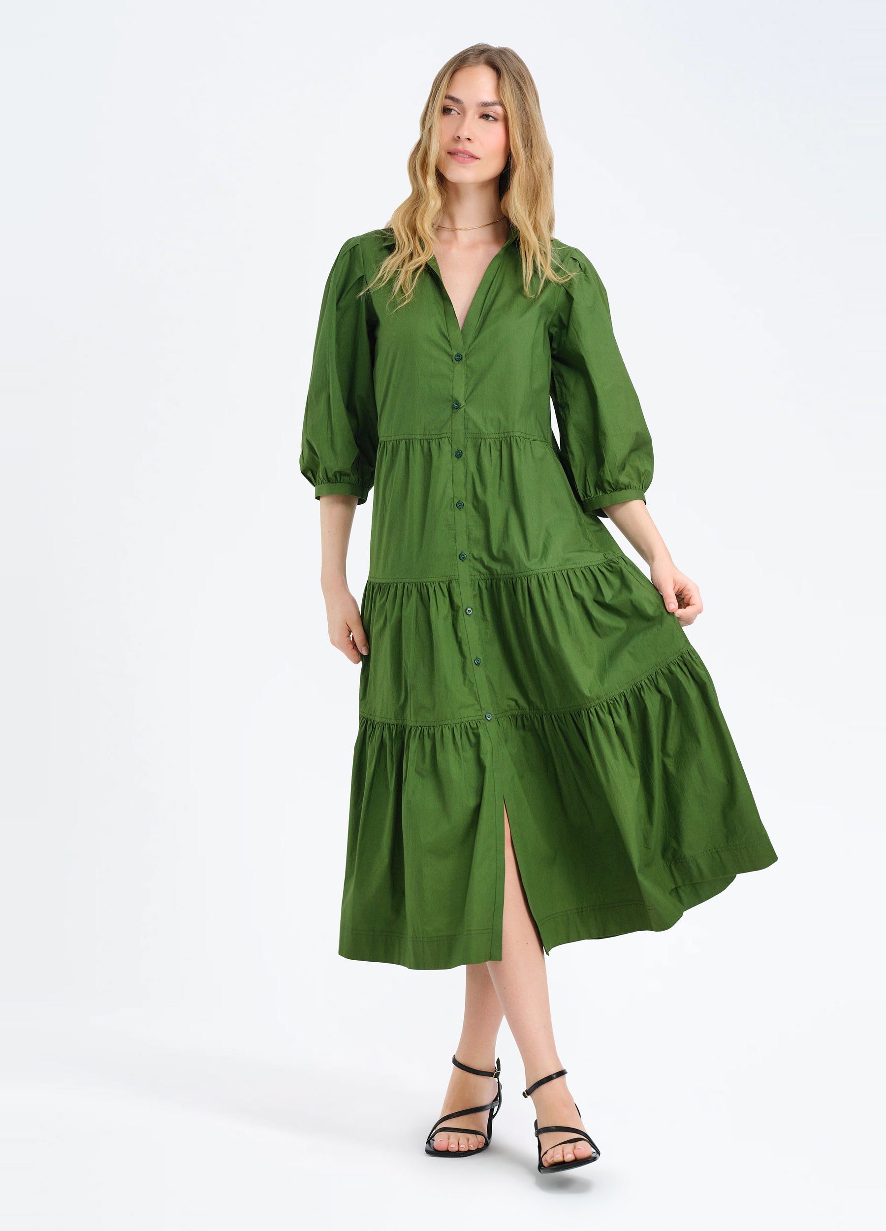 Brinley Shirtdress in Loden