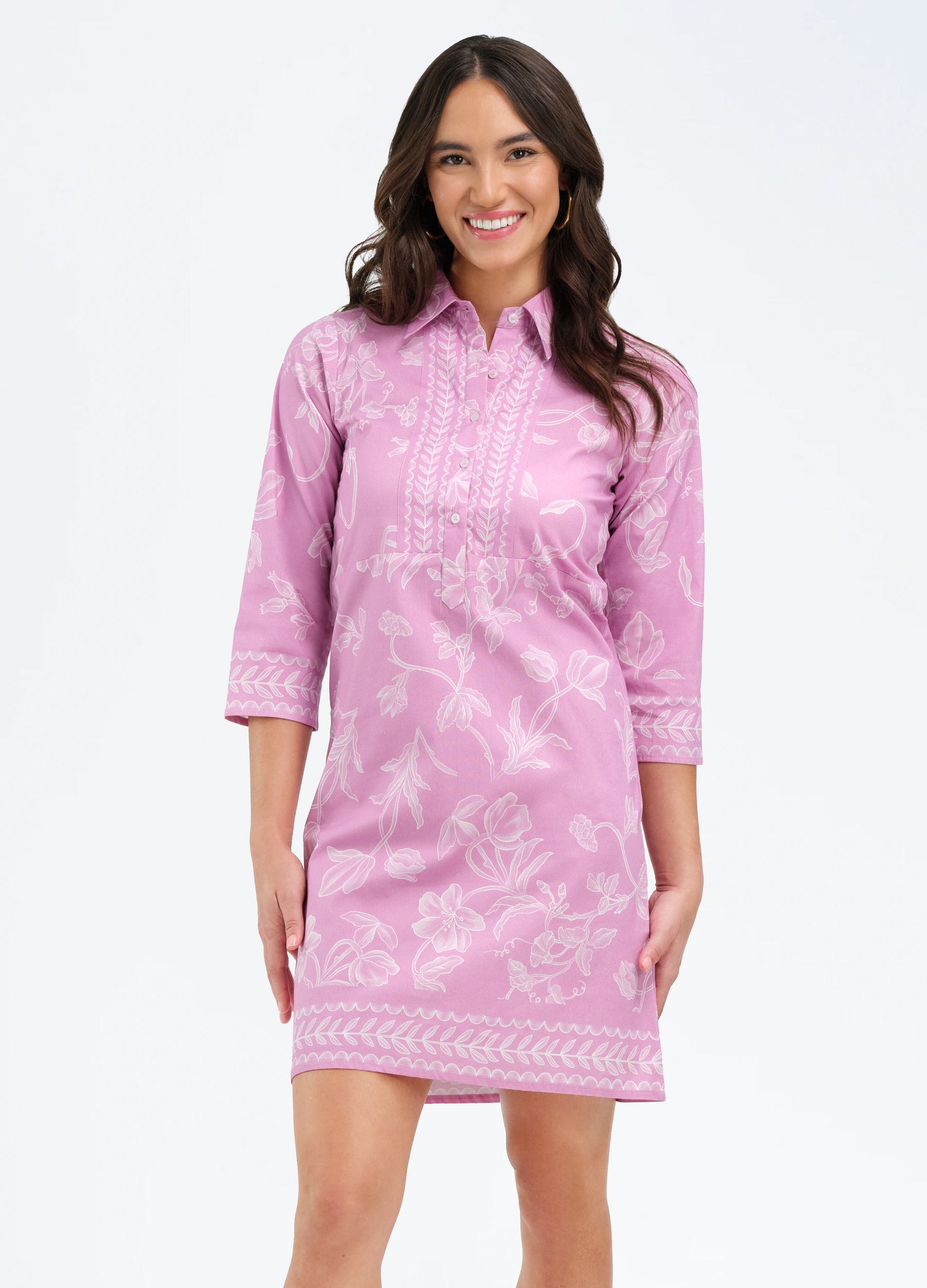 Charlie Dress in Delicate Flower Pink