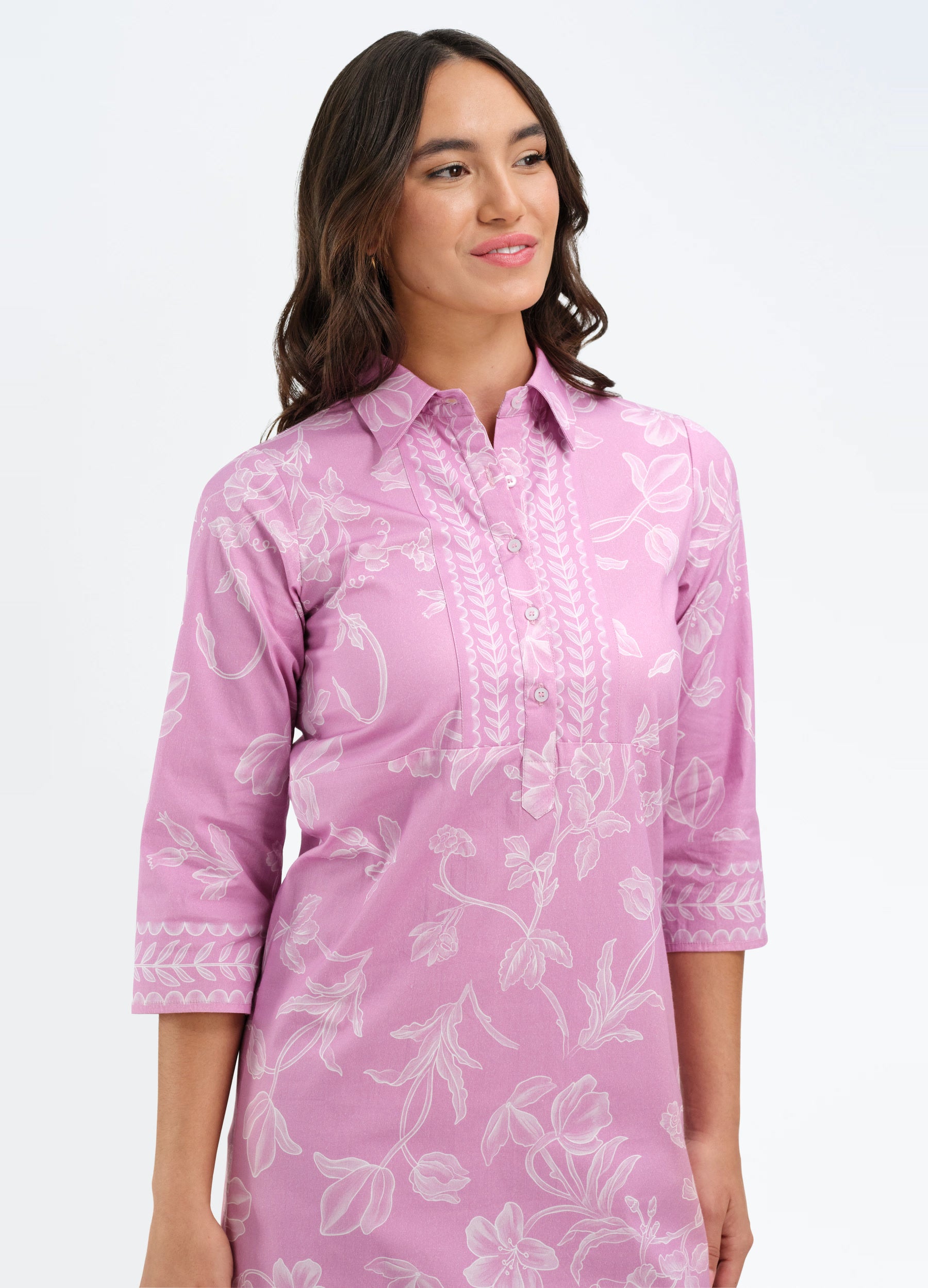 Charlie Dress in Delicate Flower Pink