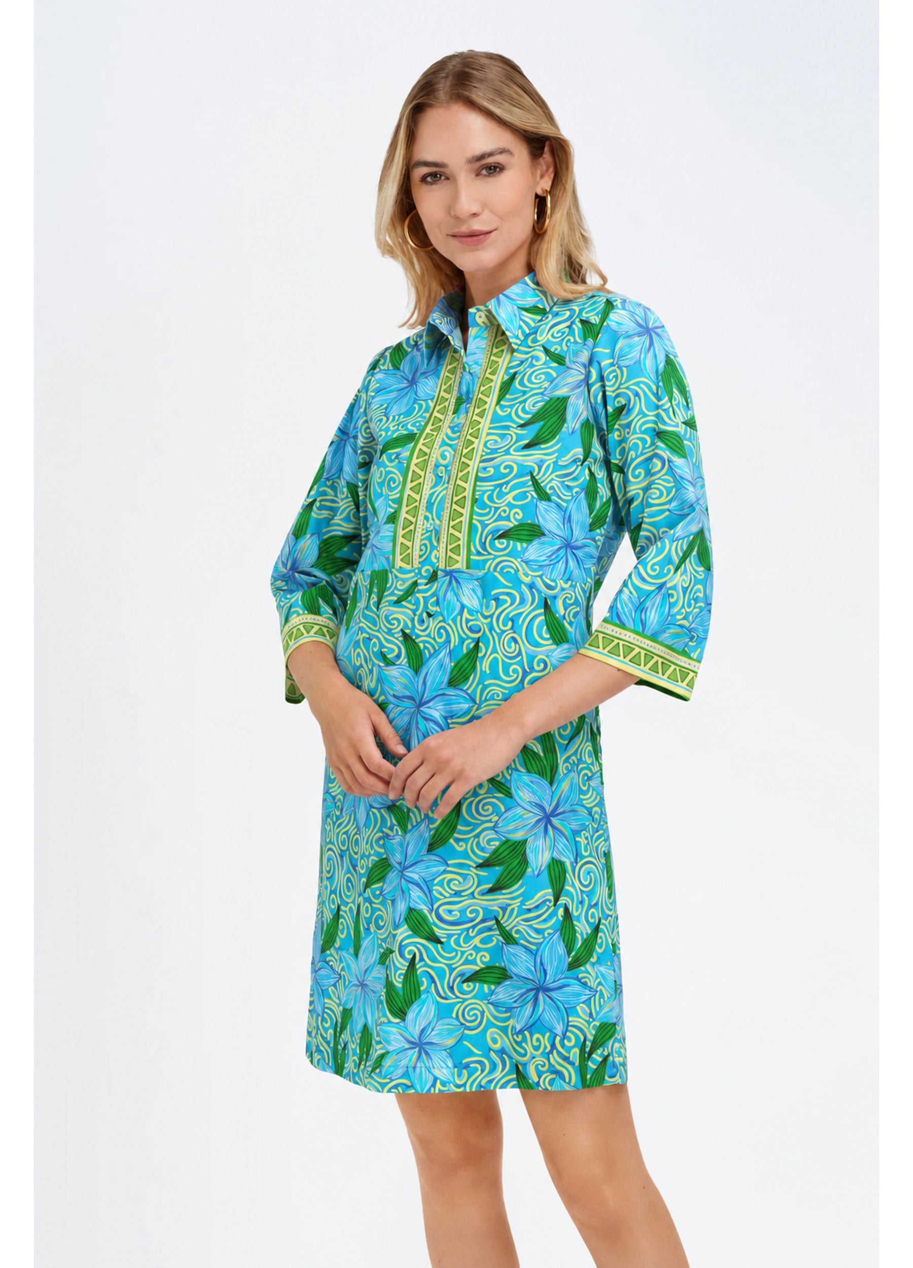 Charlie Dress in Maui Blue