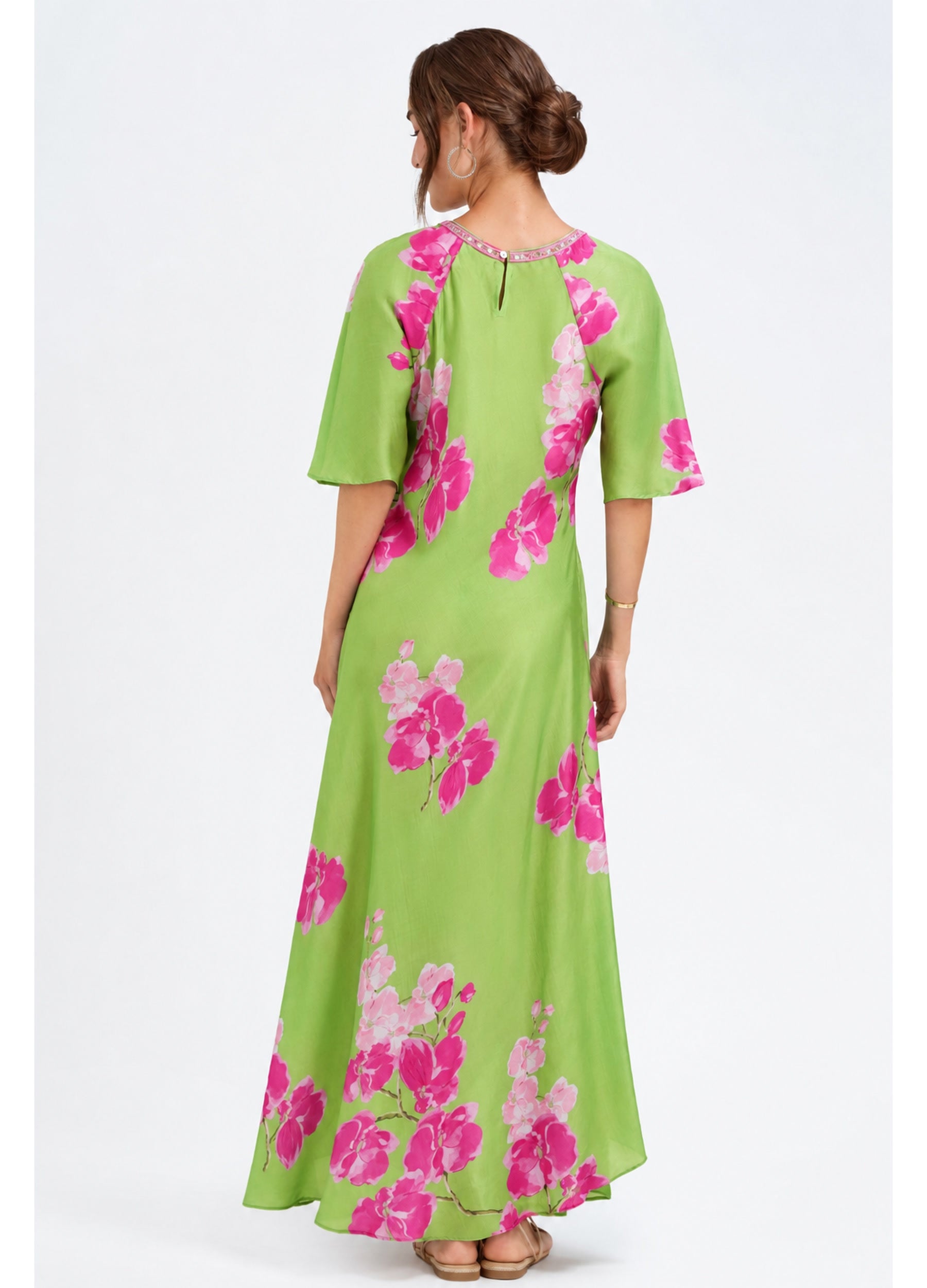 Ciera Dress in Orchid Green