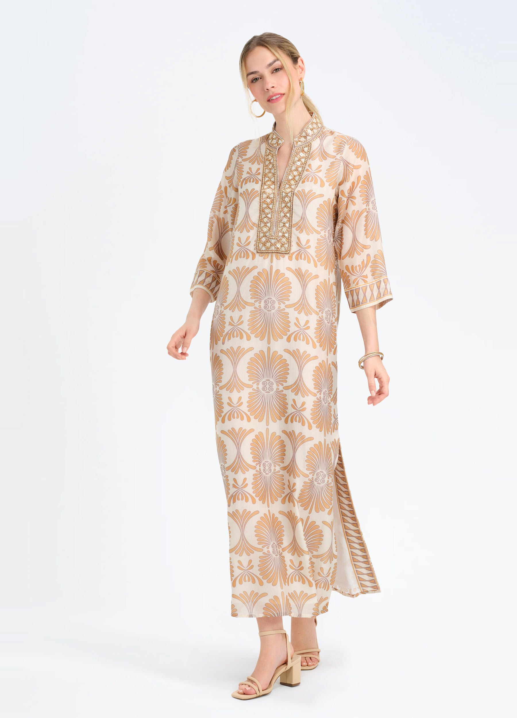 Elise Caftan in Santorini Sand