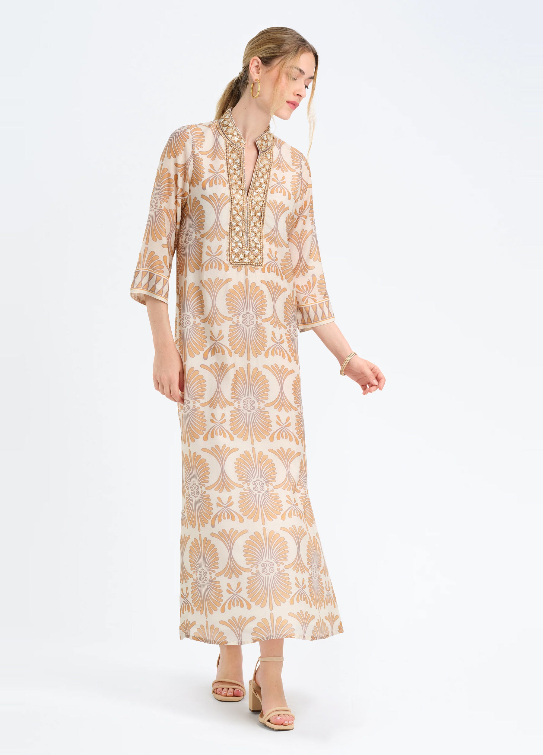 Elise Caftan in Santorini Sand