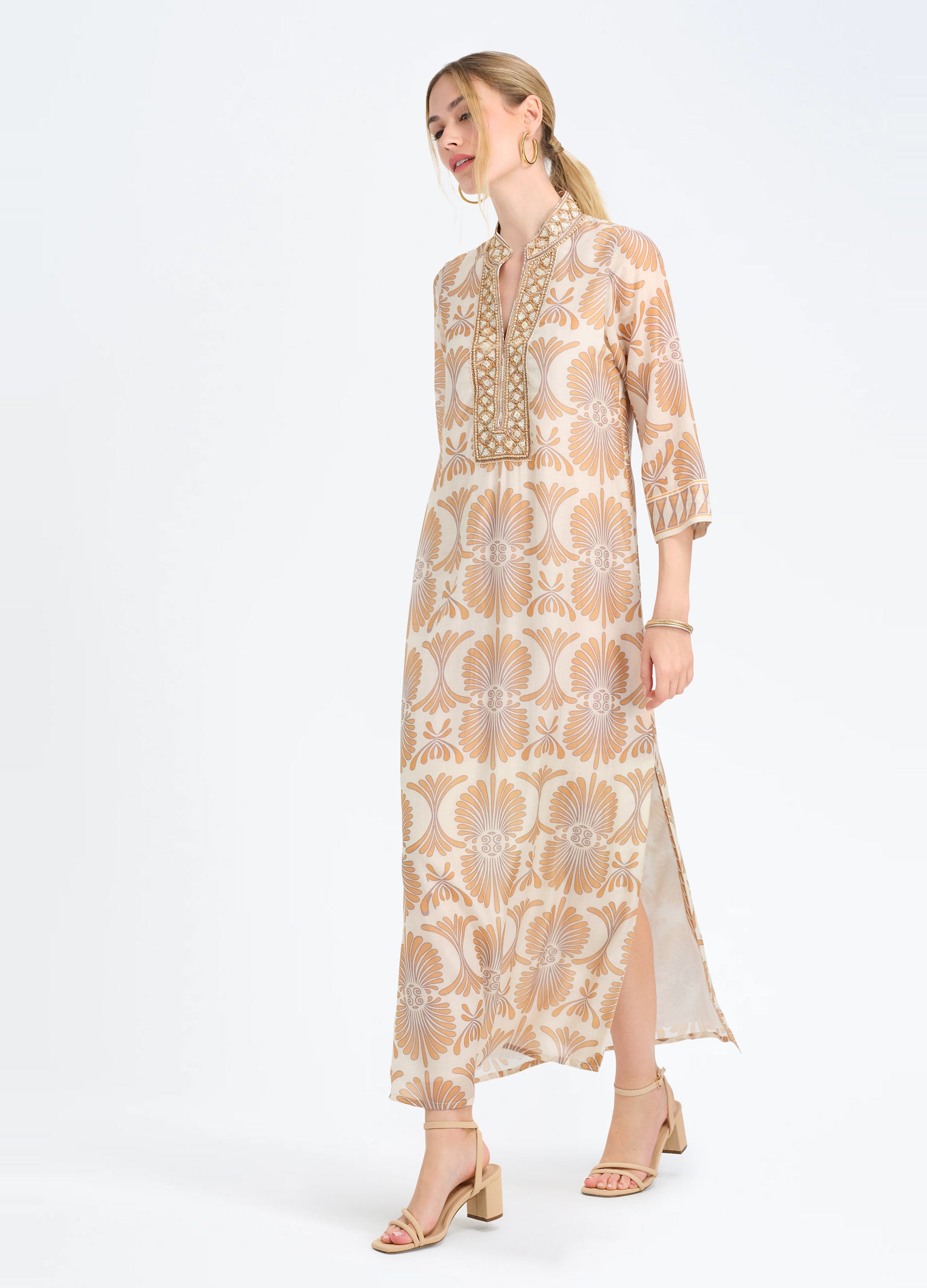 Elise Caftan in Santorini Sand