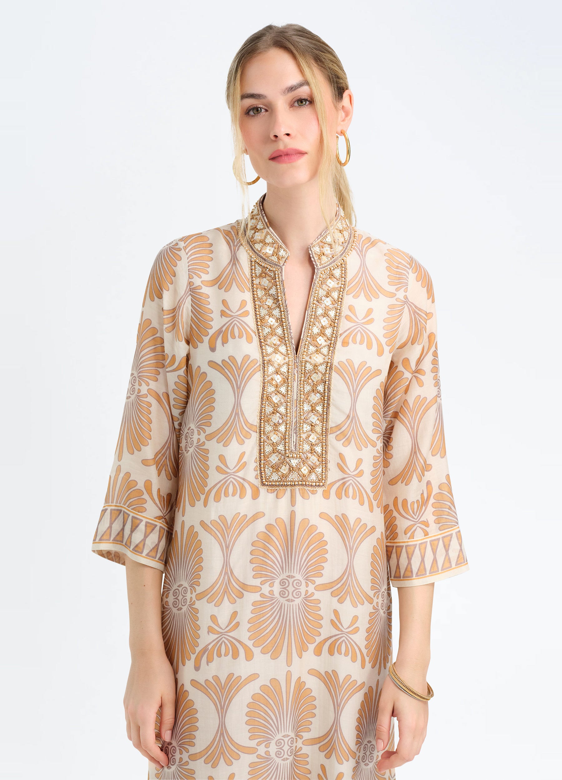 Elise Caftan in Santorini Sand