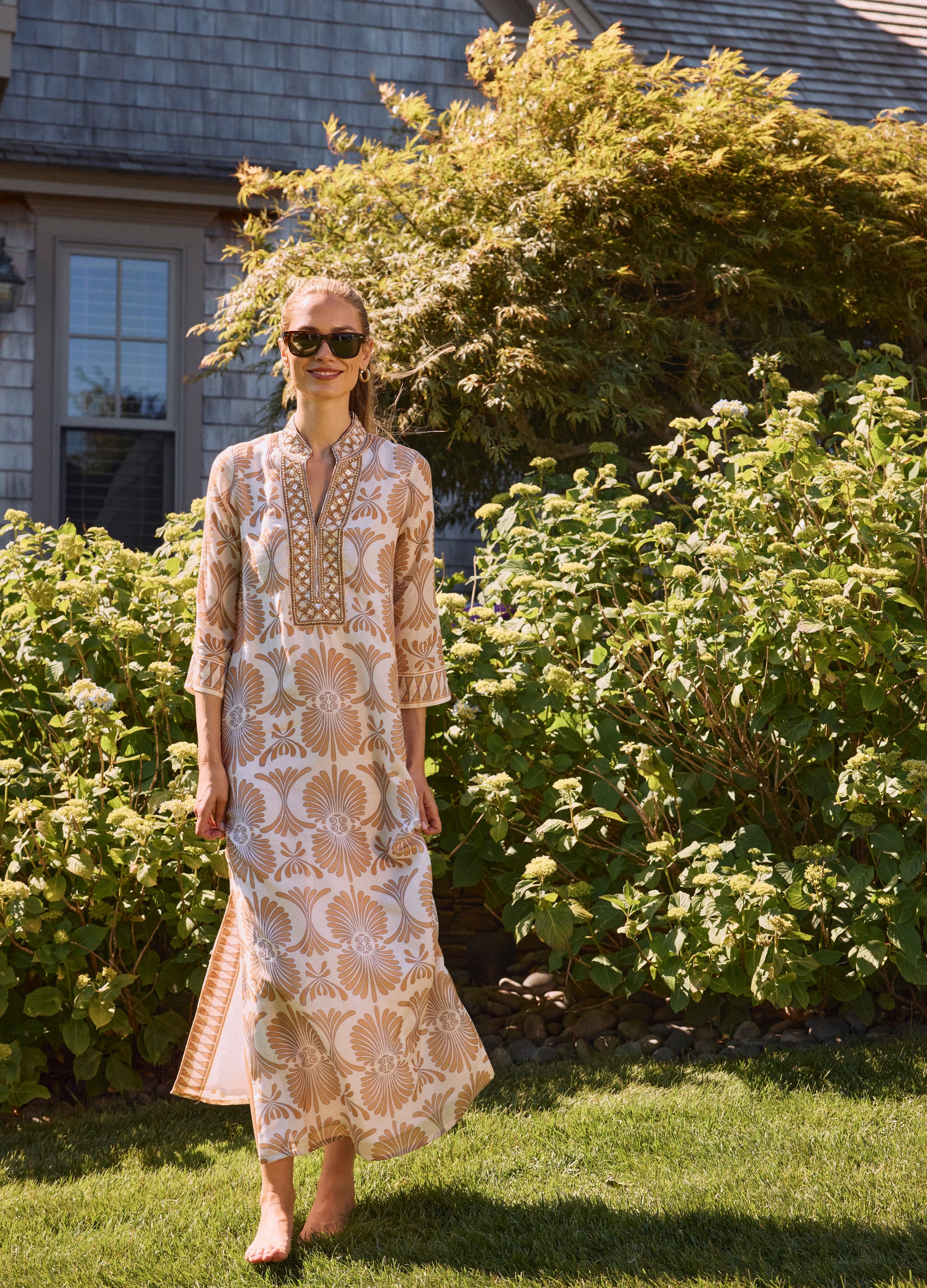 Elise Caftan in Santorini Sand