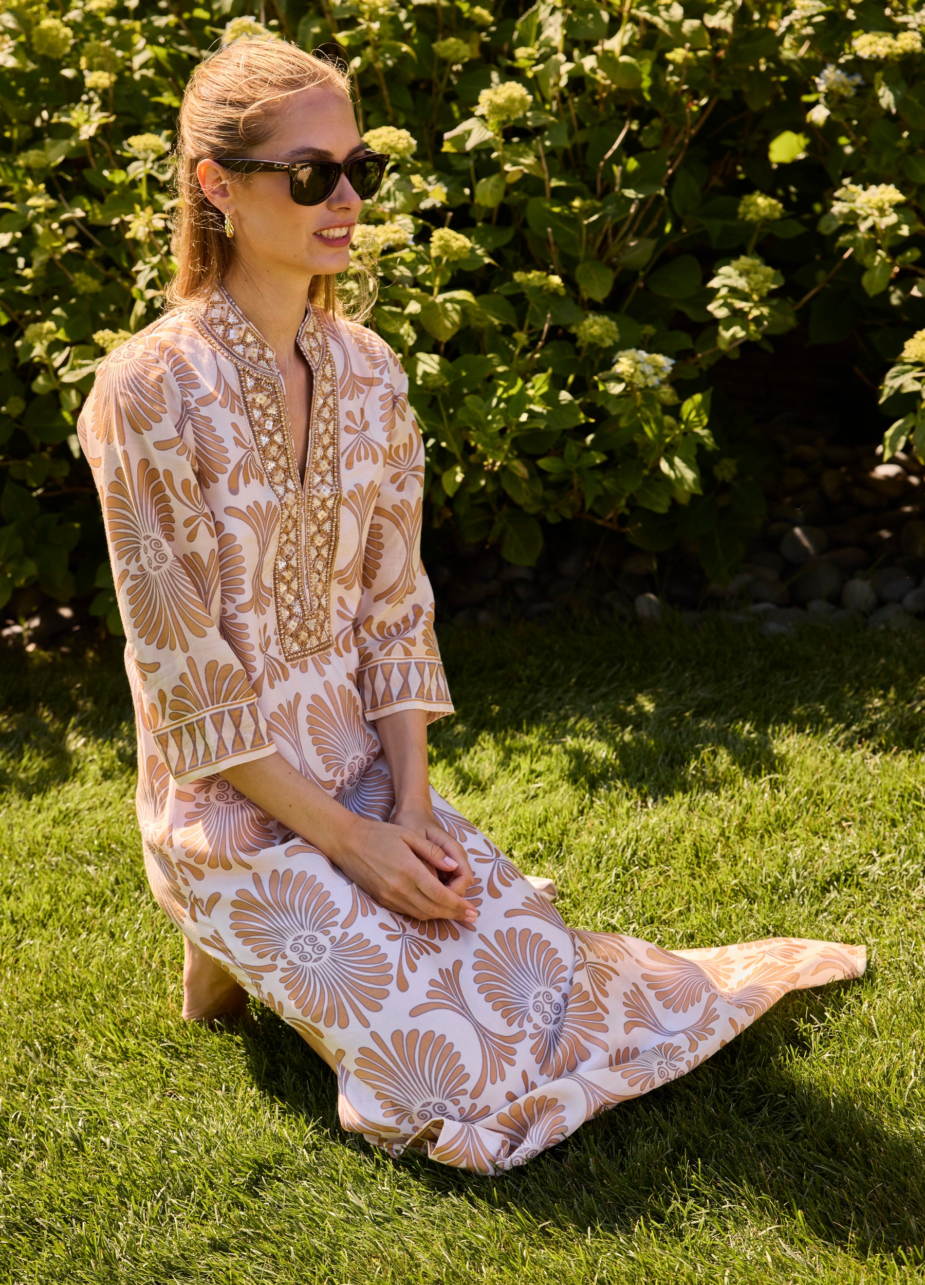 Elise Caftan in Santorini Sand