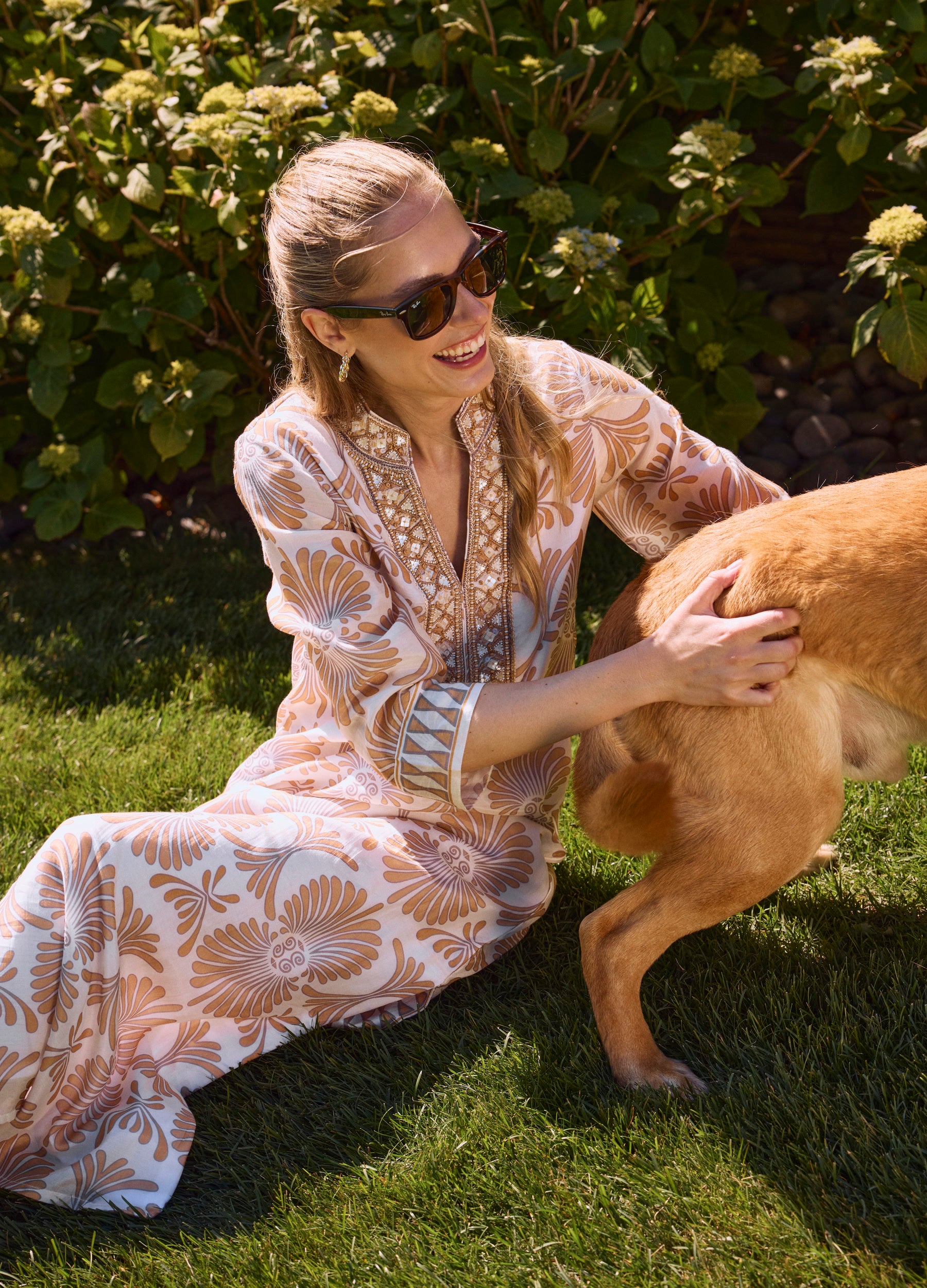 Elise Caftan in Santorini Sand