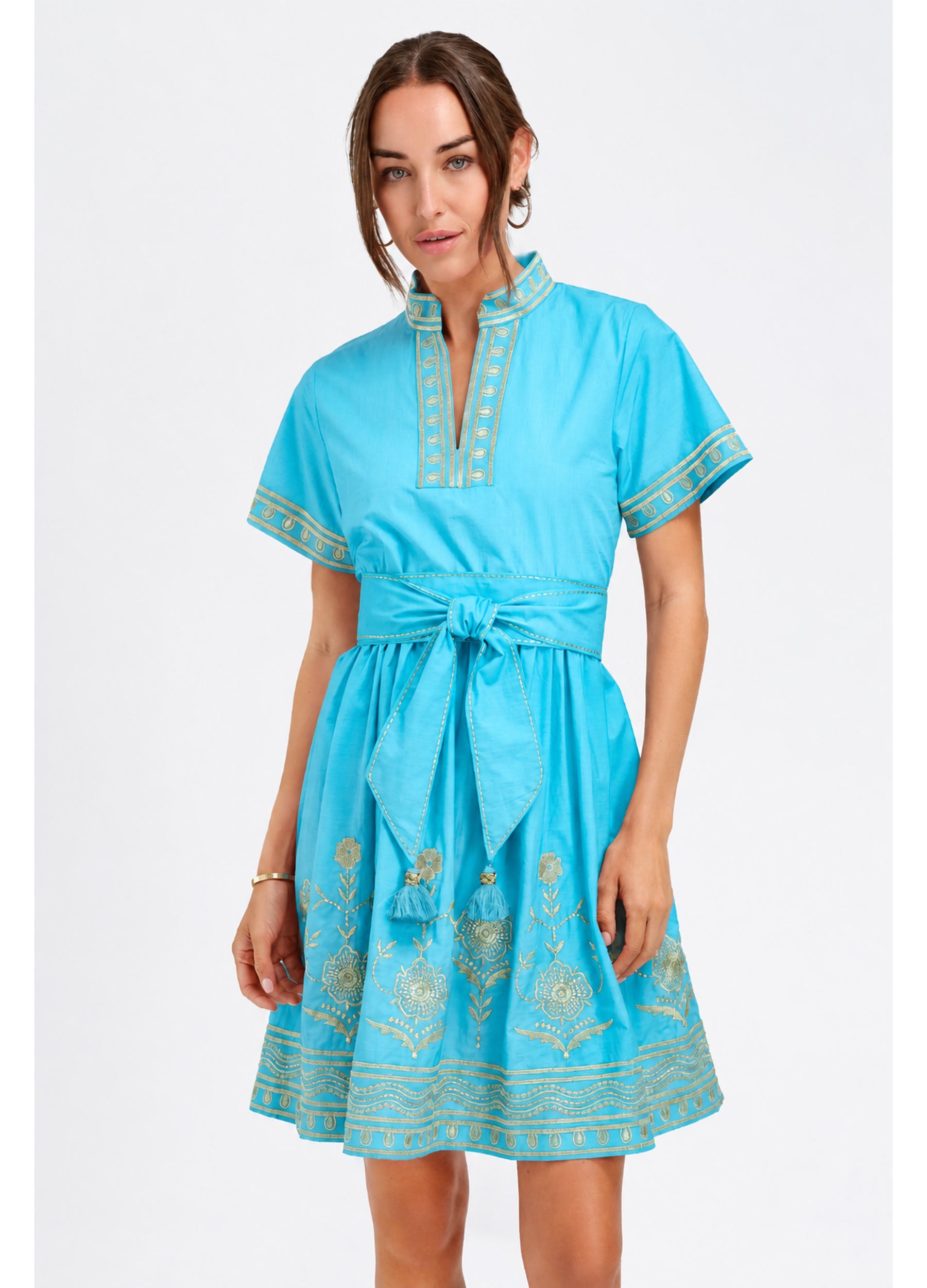 Gia Dress in Turquoise