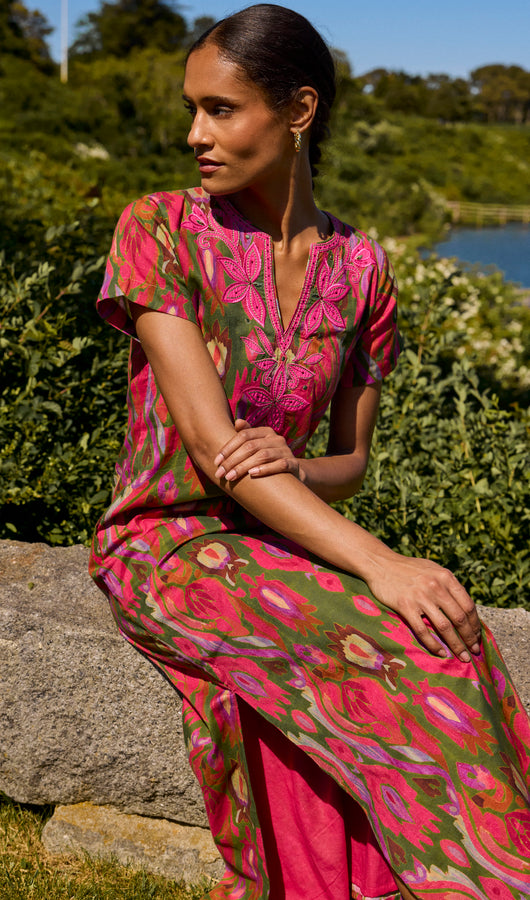 Lana Cap Sleeve Caftan
