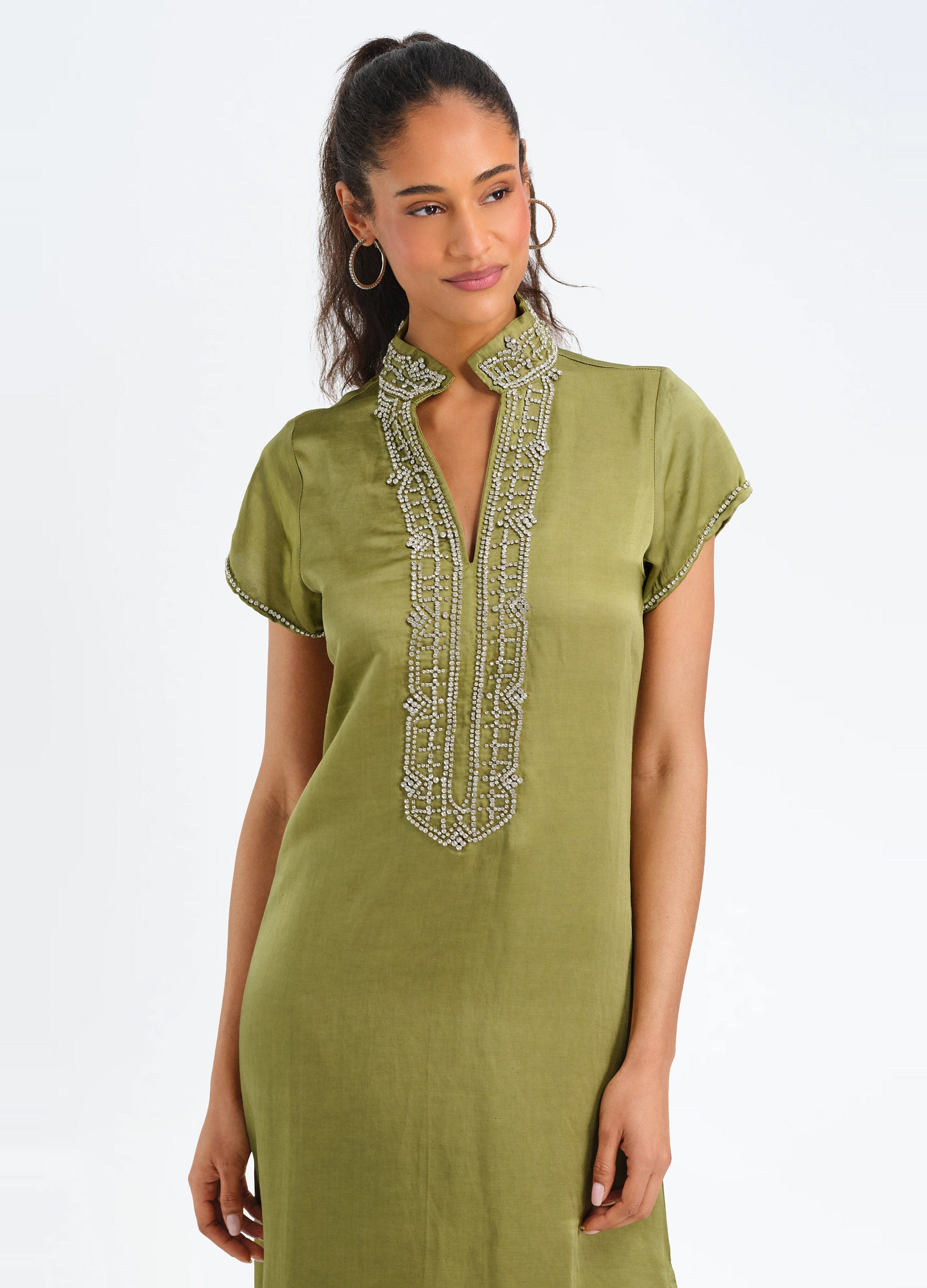 Marilyn Cap Sleeve Caftan in Loden
