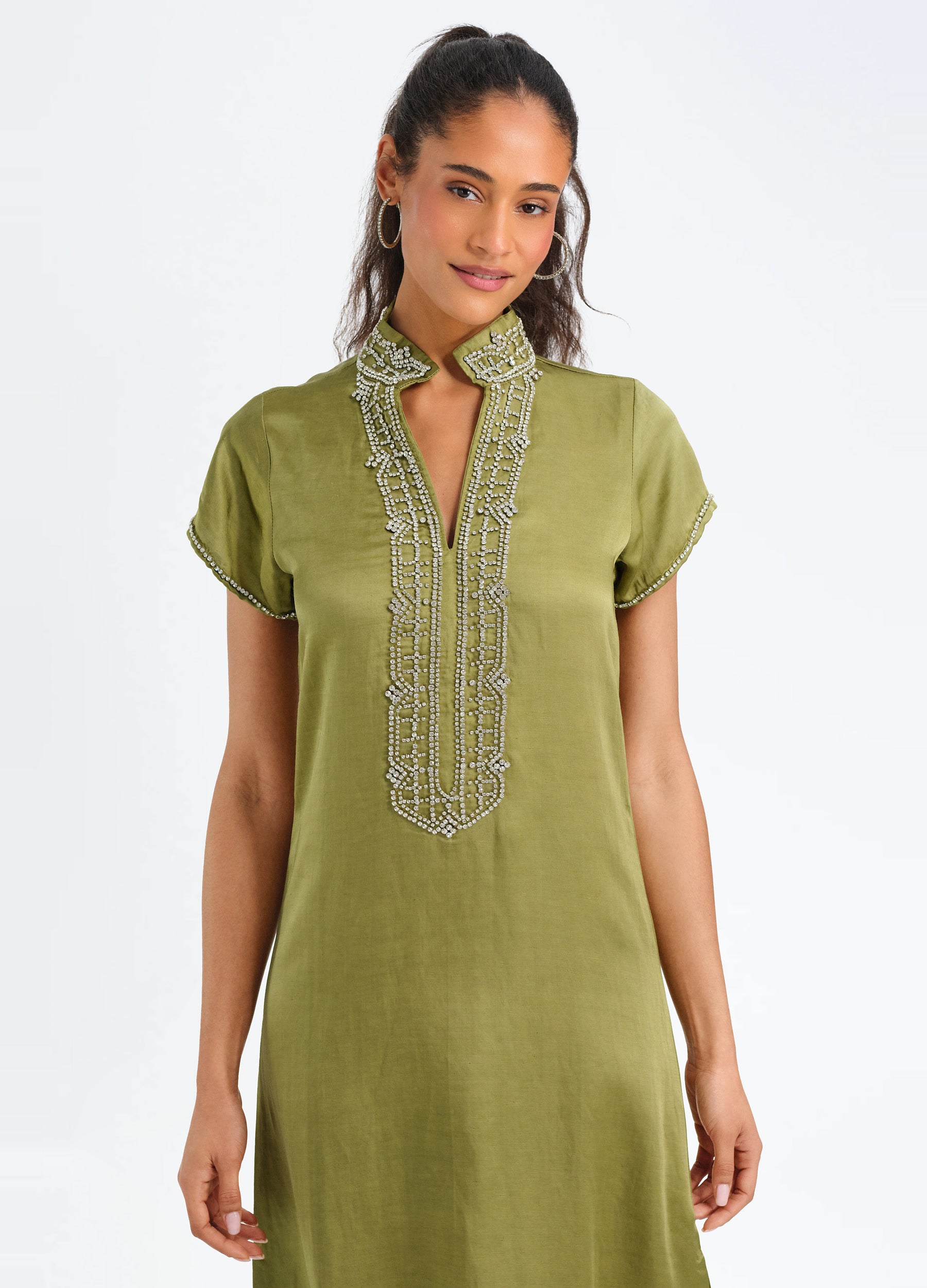 Marilyn Cap Sleeve Caftan in Loden