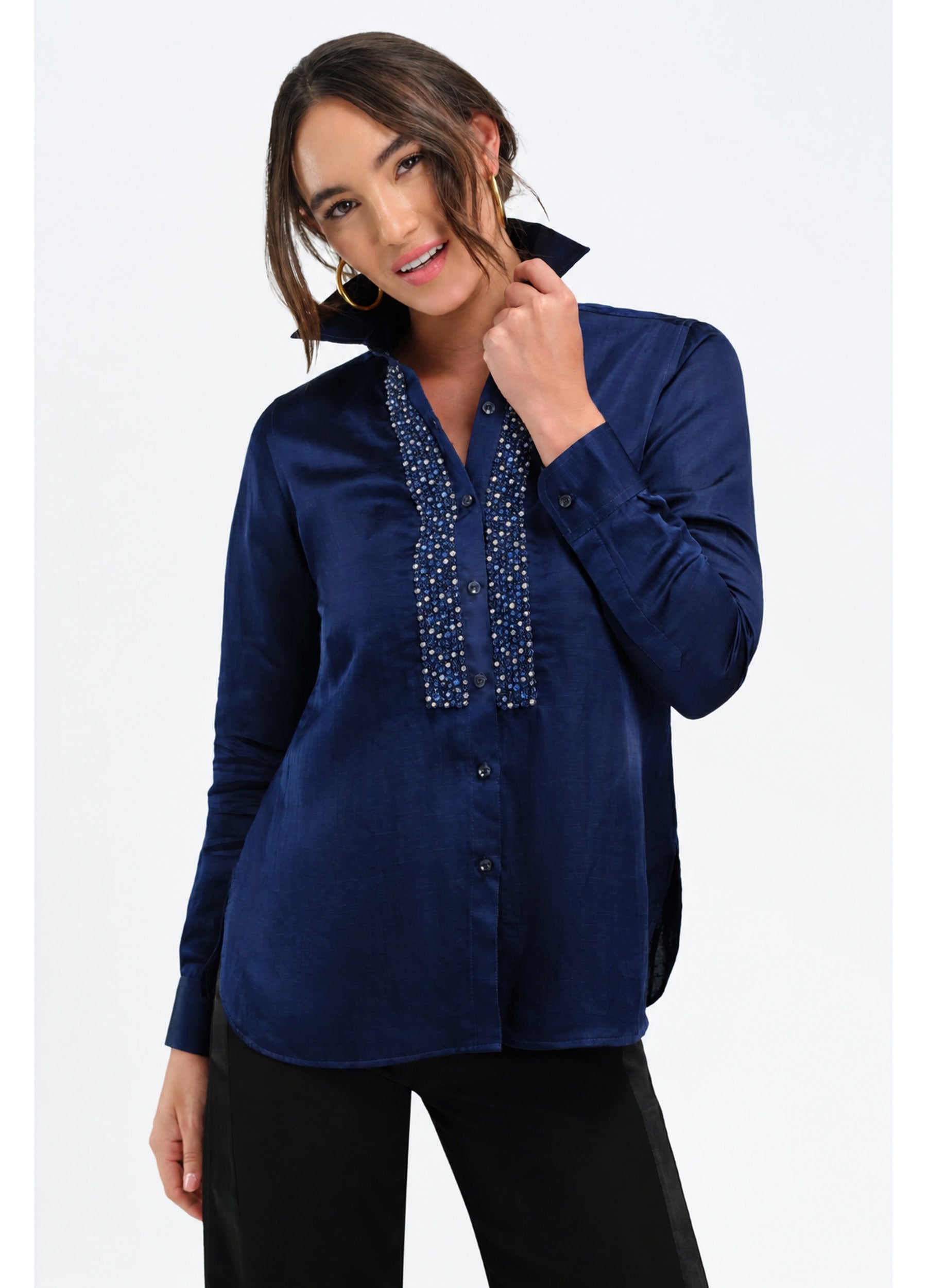 Meg Shirt in Navy